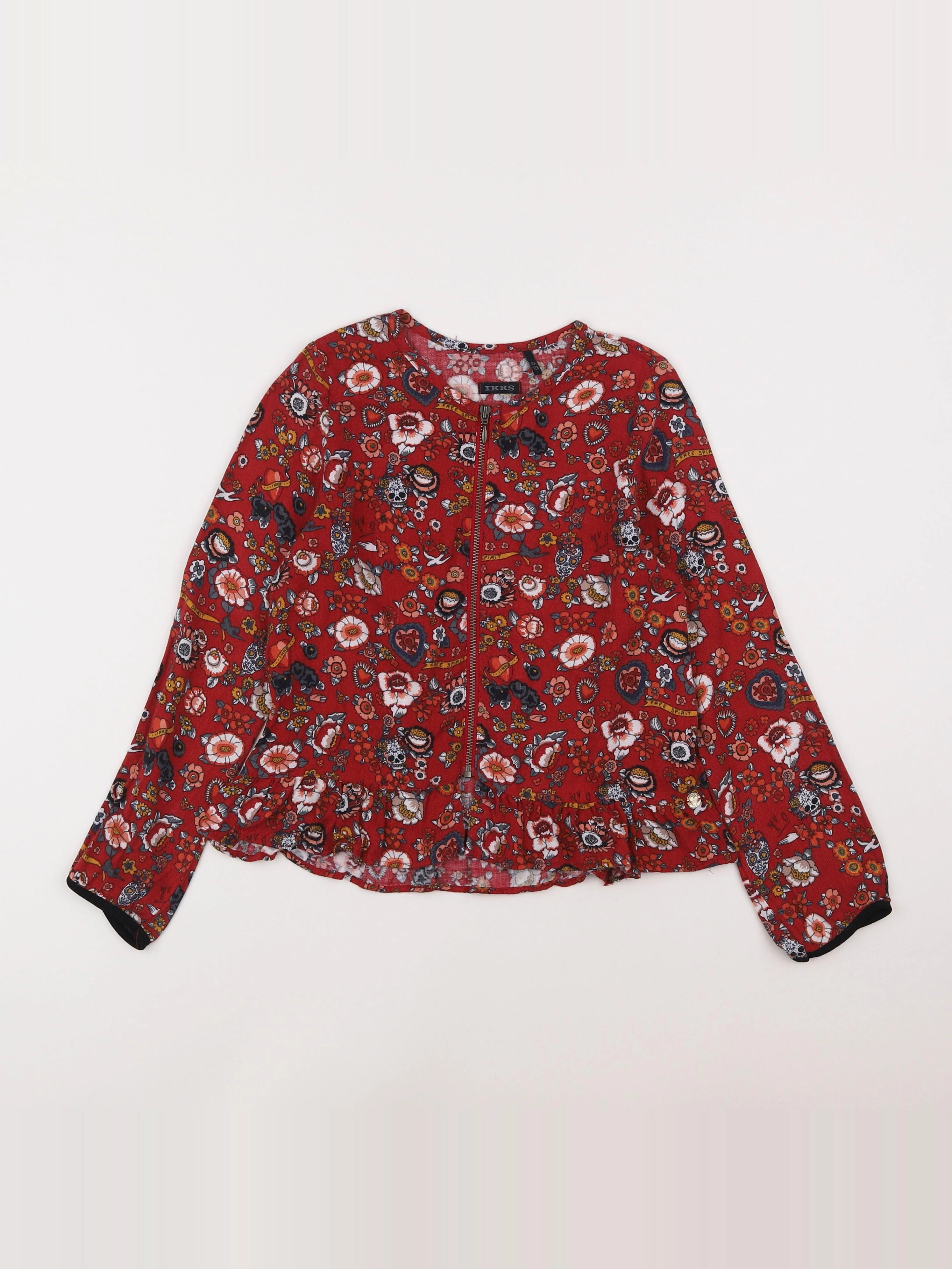 IKKS - blouse rouge - 8 ans