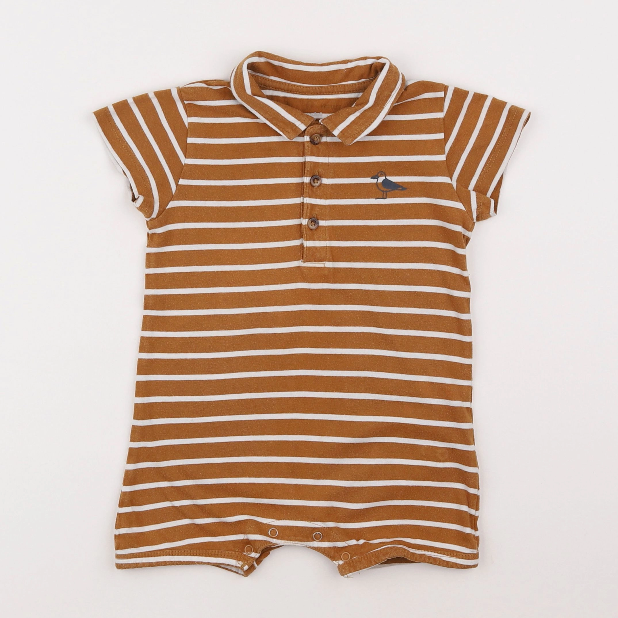 Vertbaudet - pyjama coton marron - 2 ans