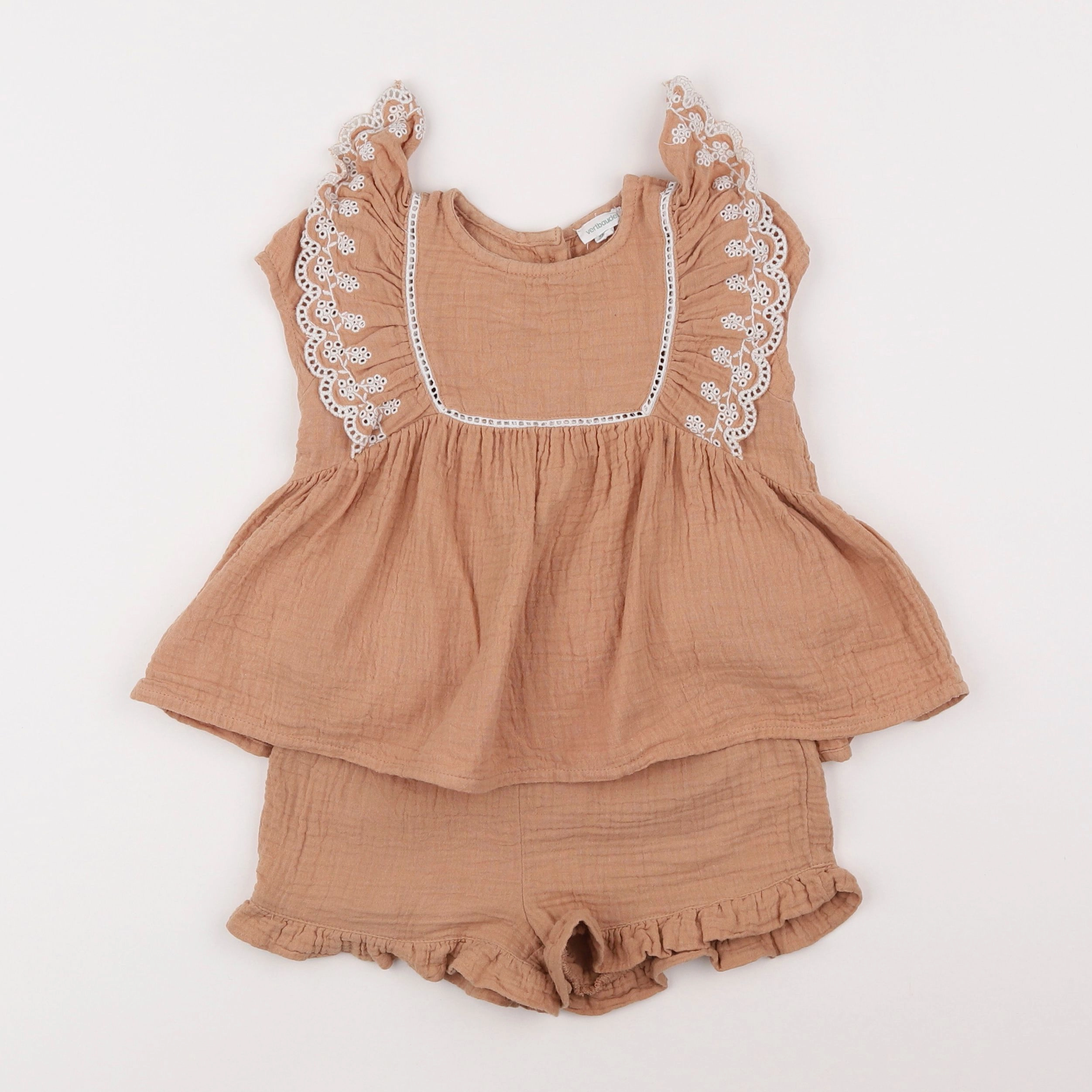 Vertbaudet - ensemble beige - 3 ans