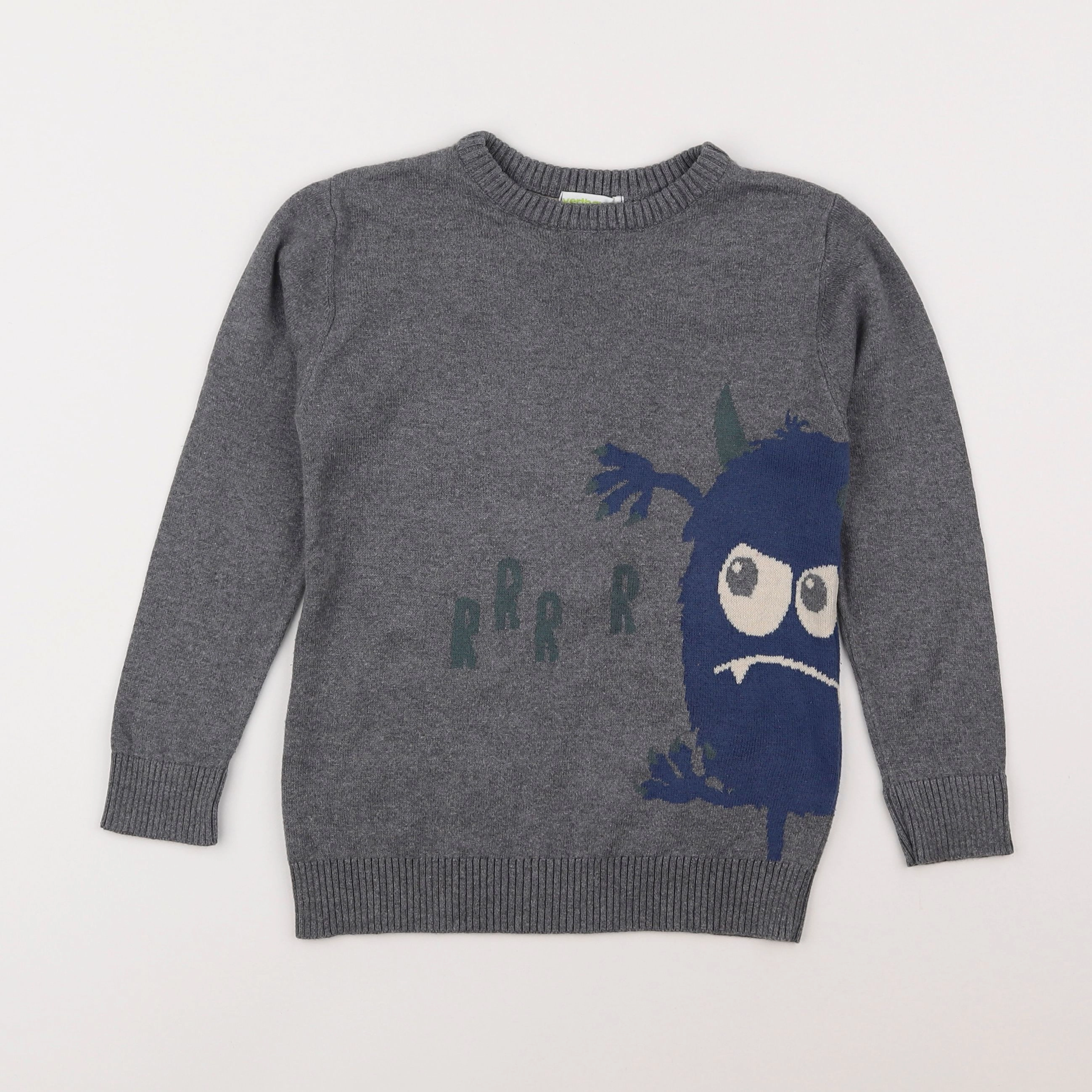 Vertbaudet - pull gris - 6 ans