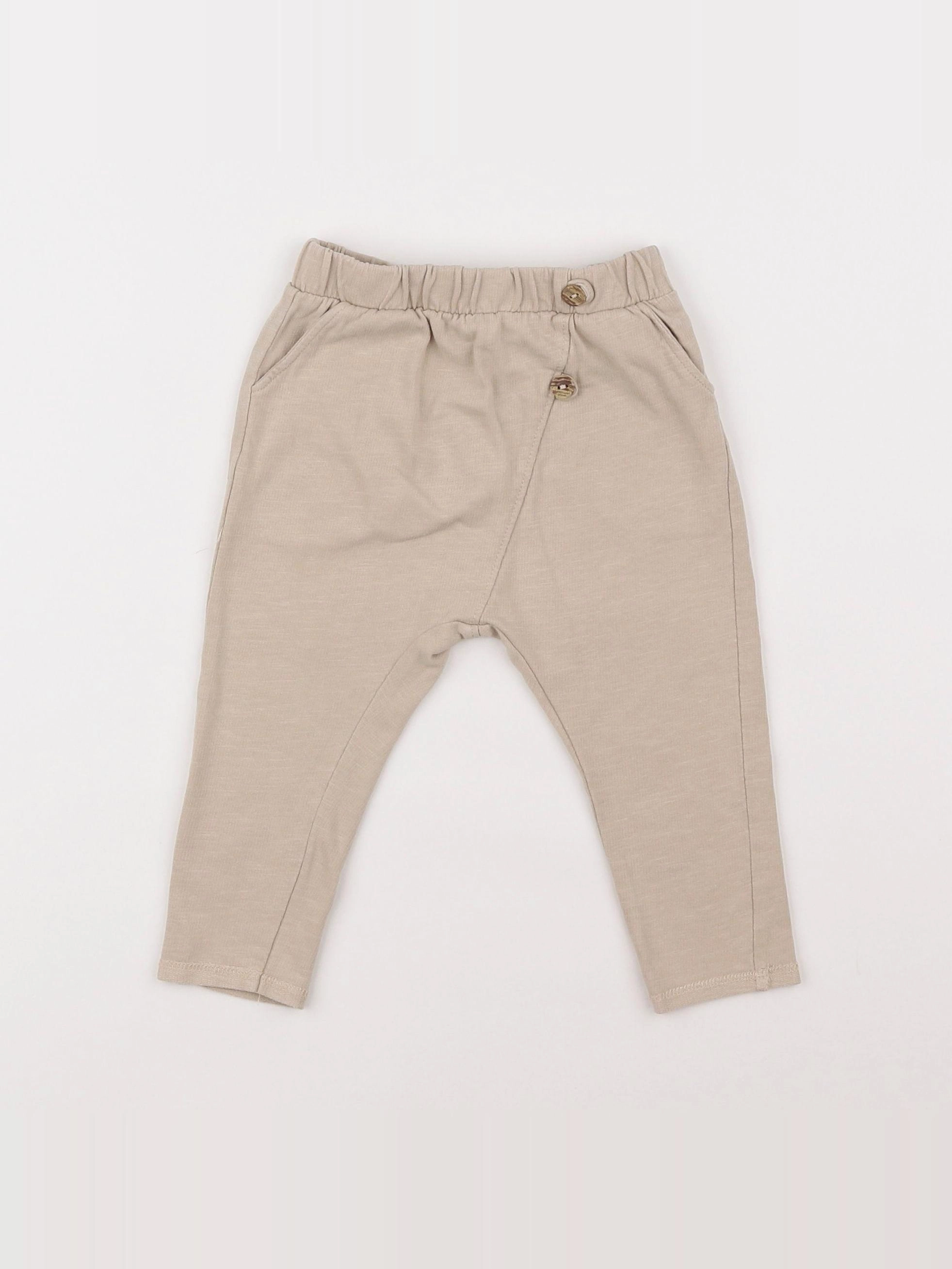 Vertbaudet - sarouel beige - 6 mois