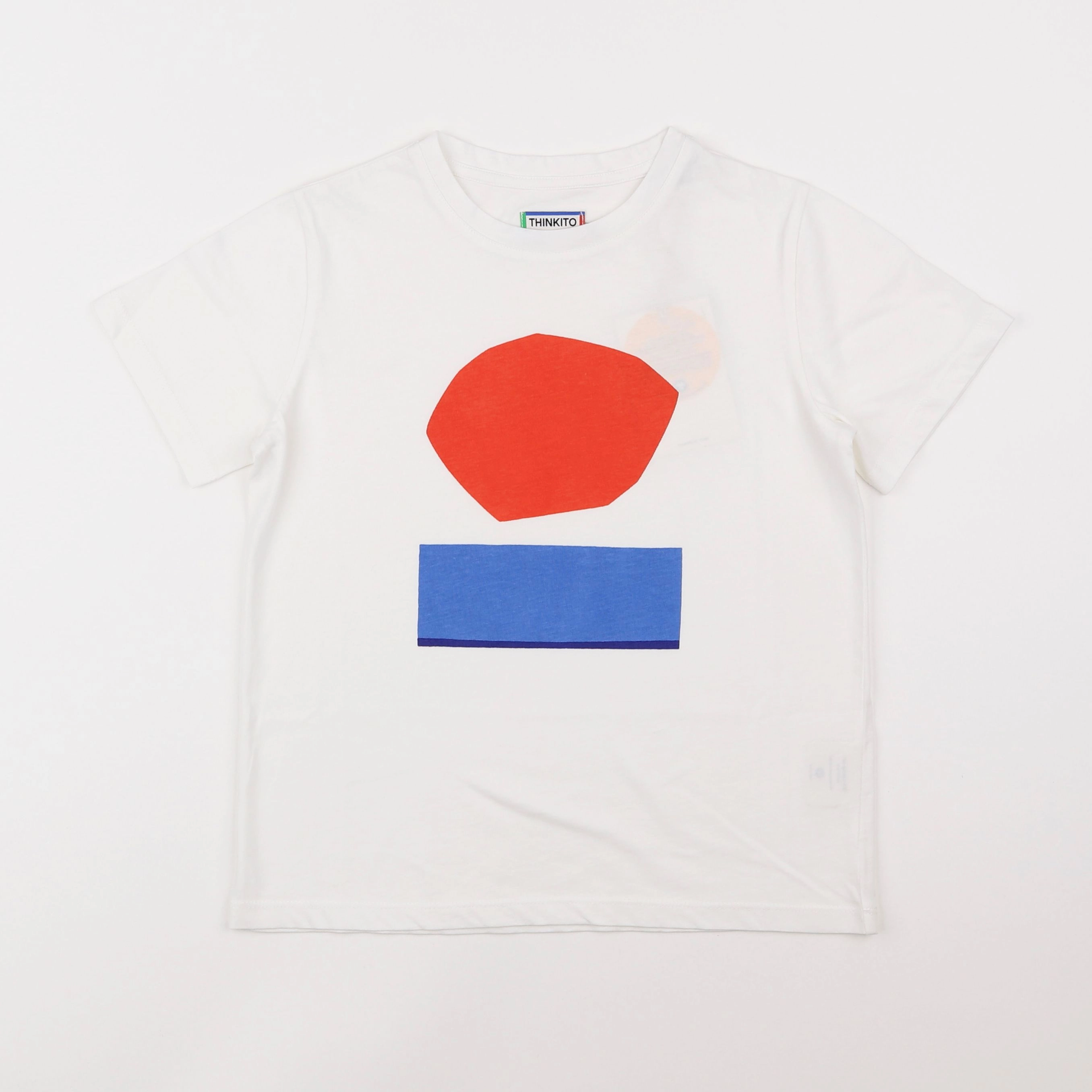 Thinking Mu  - tee-shirt blanc, rouge "ATARDECER" - 4 ans