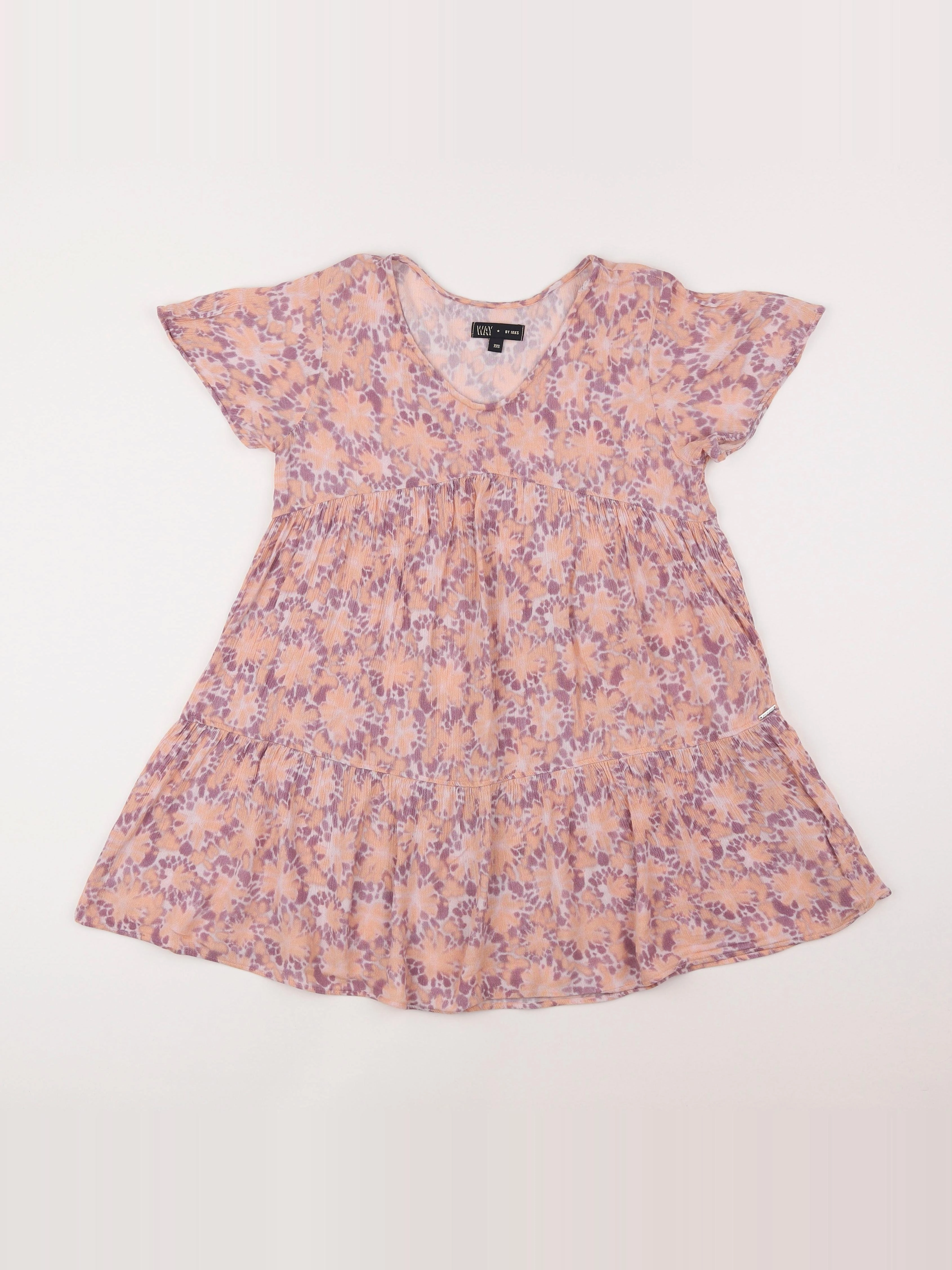 IKKS - robe rose - 10 ans