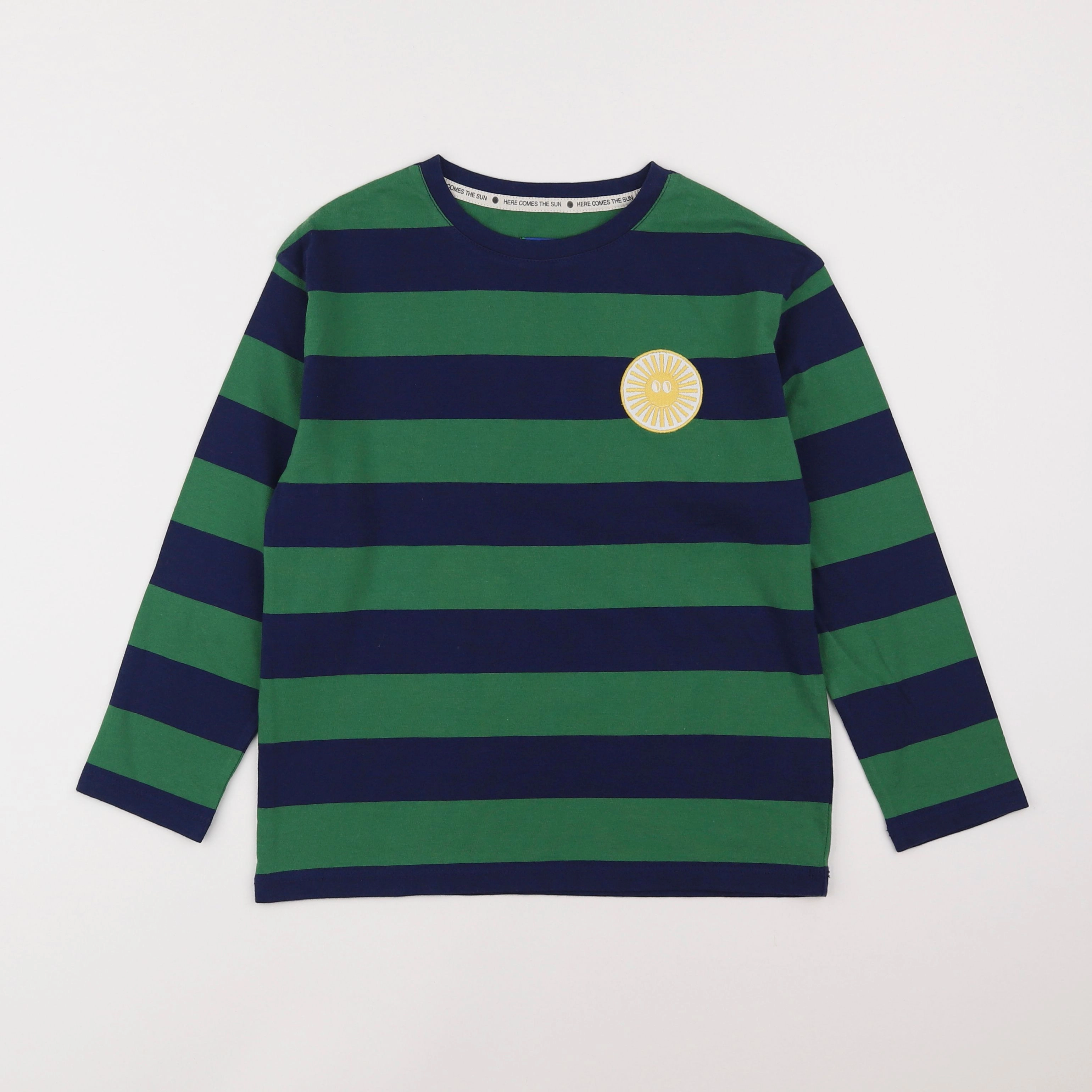 Thinking Mu  - tee-shirt bleu, vert "SOLEIL" - 10 ans