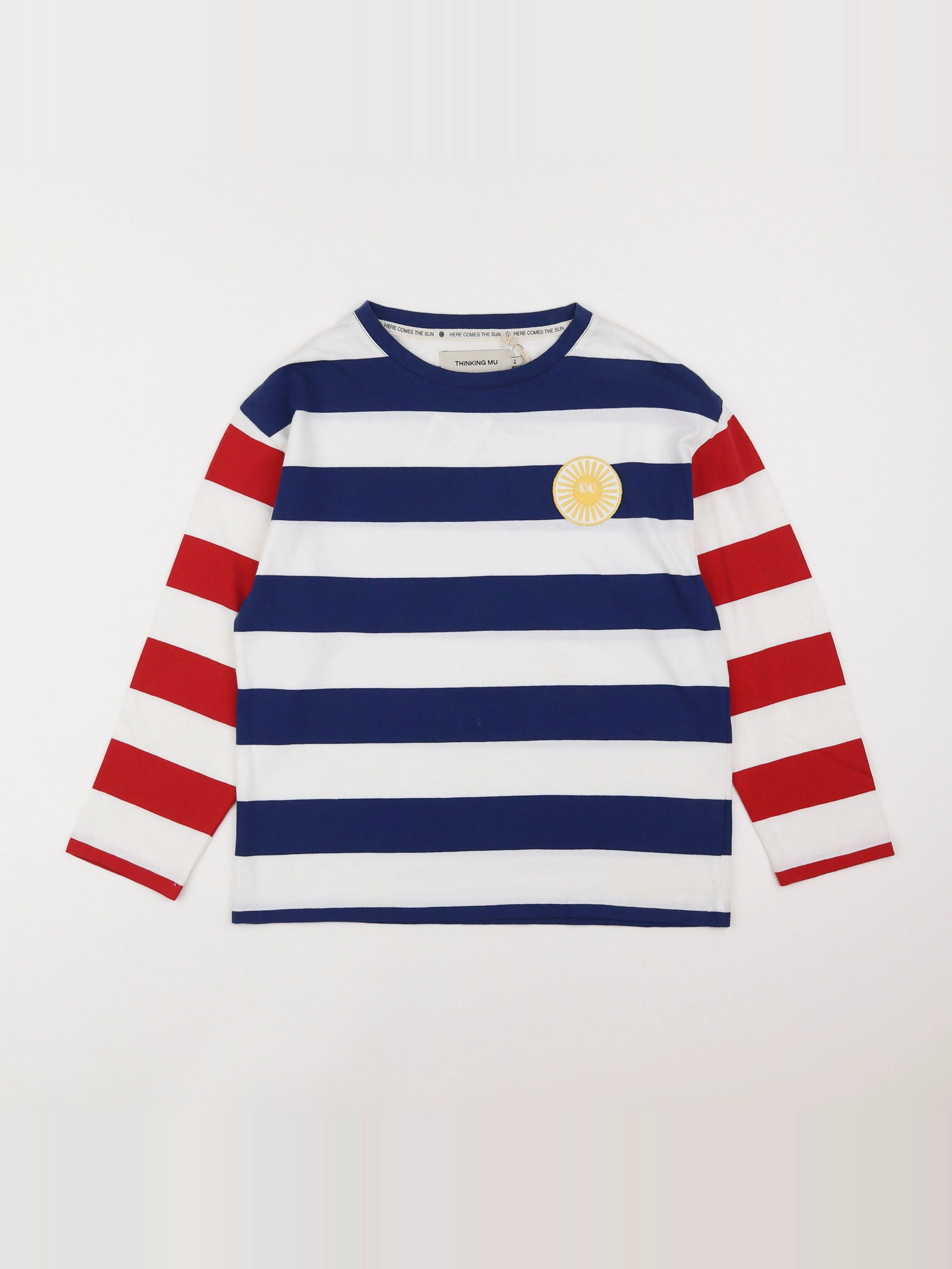 Thinking Mu  - tee-shirt blanc, bleu "YES" - 8 ans