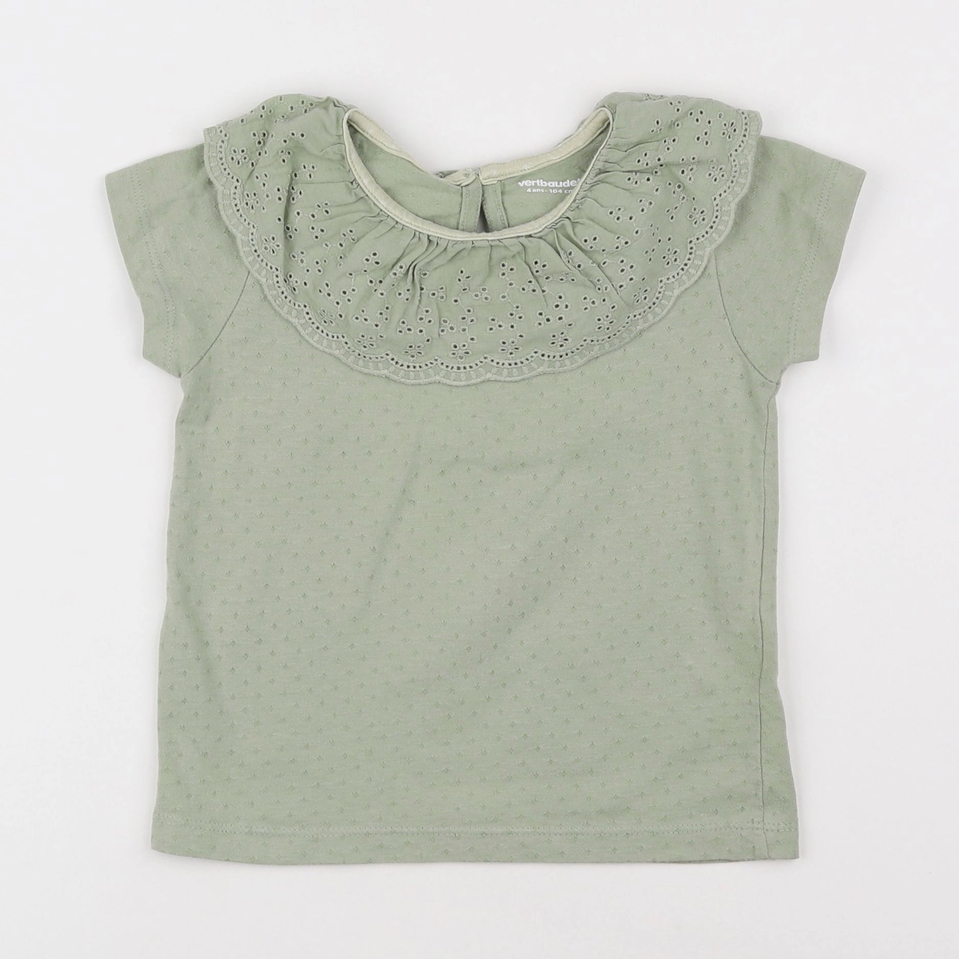 Vertbaudet - tee-shirt vert - 4 ans