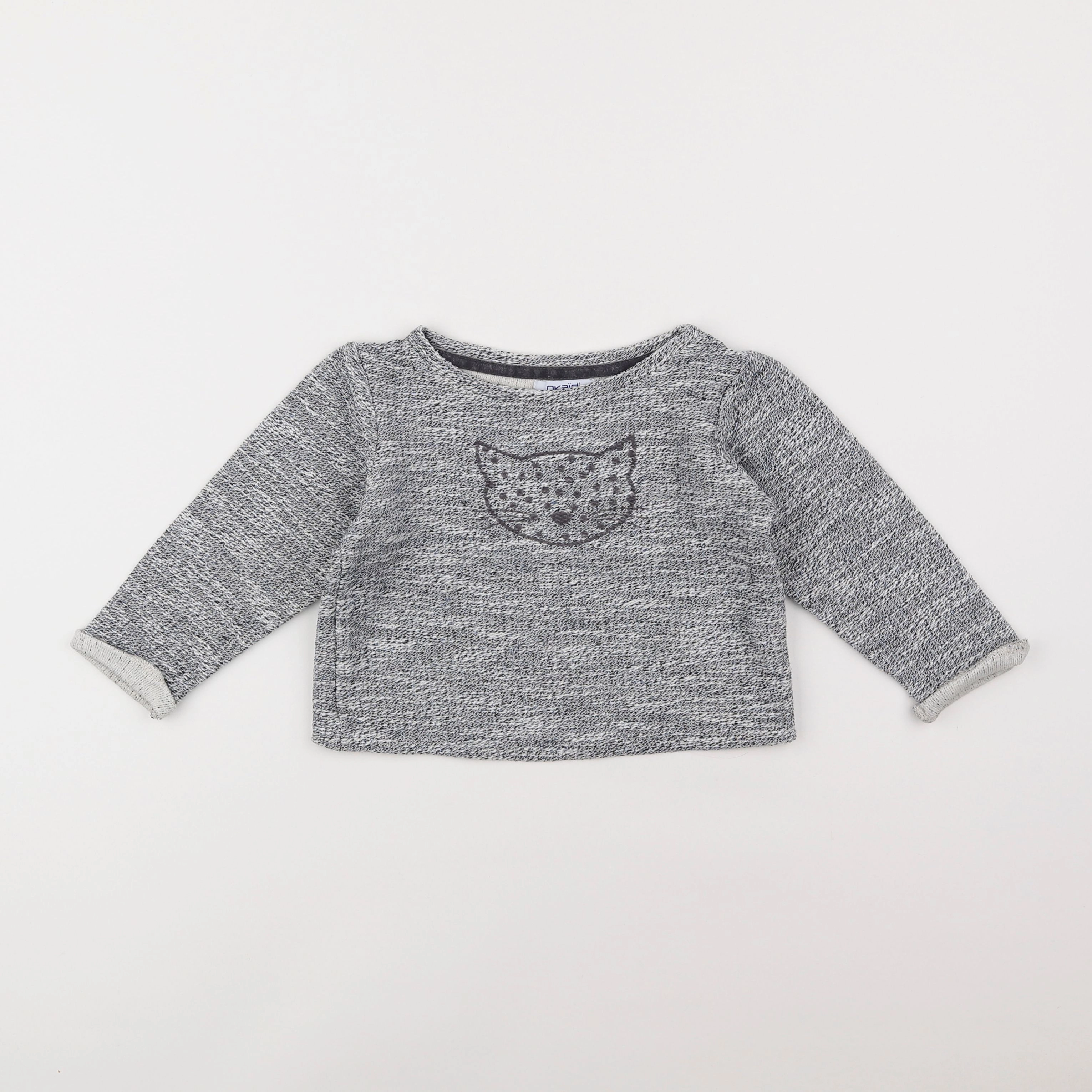 Okaidi - pull gris - 4 ans