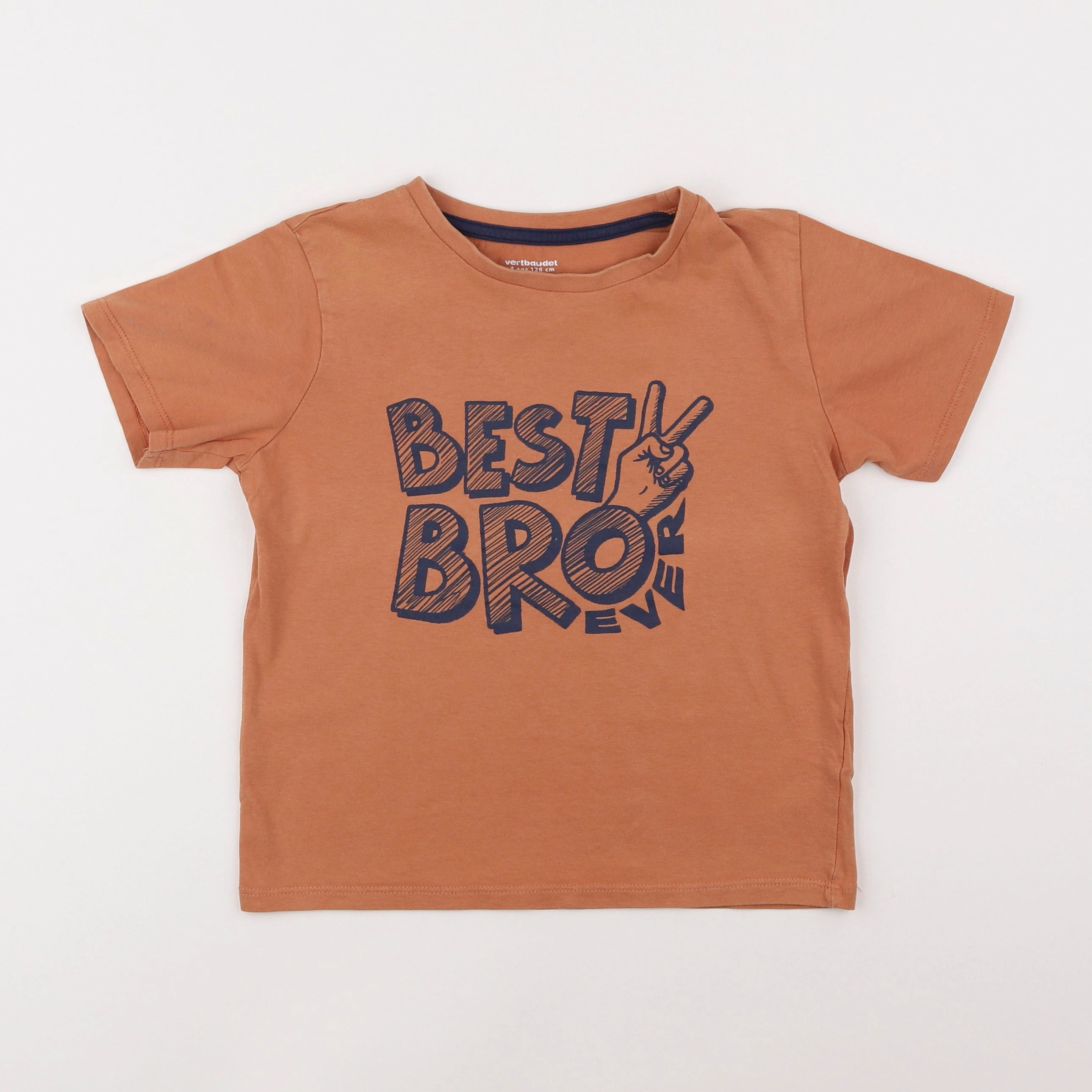 Vertbaudet - tee-shirt orange - 8 ans