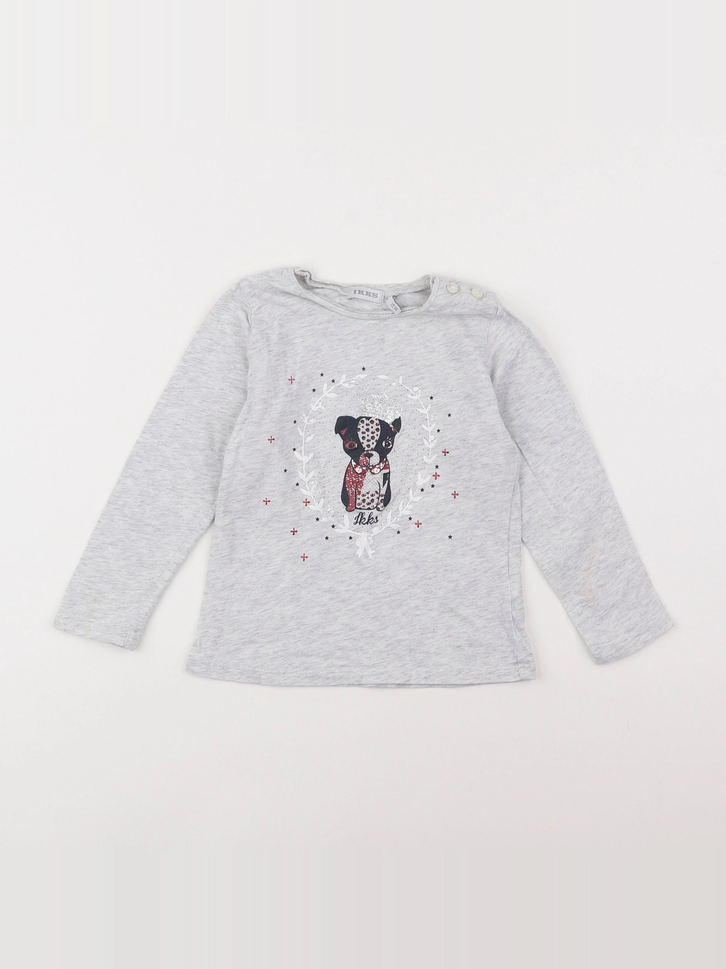 IKKS - tee-shirt gris - 2 ans
