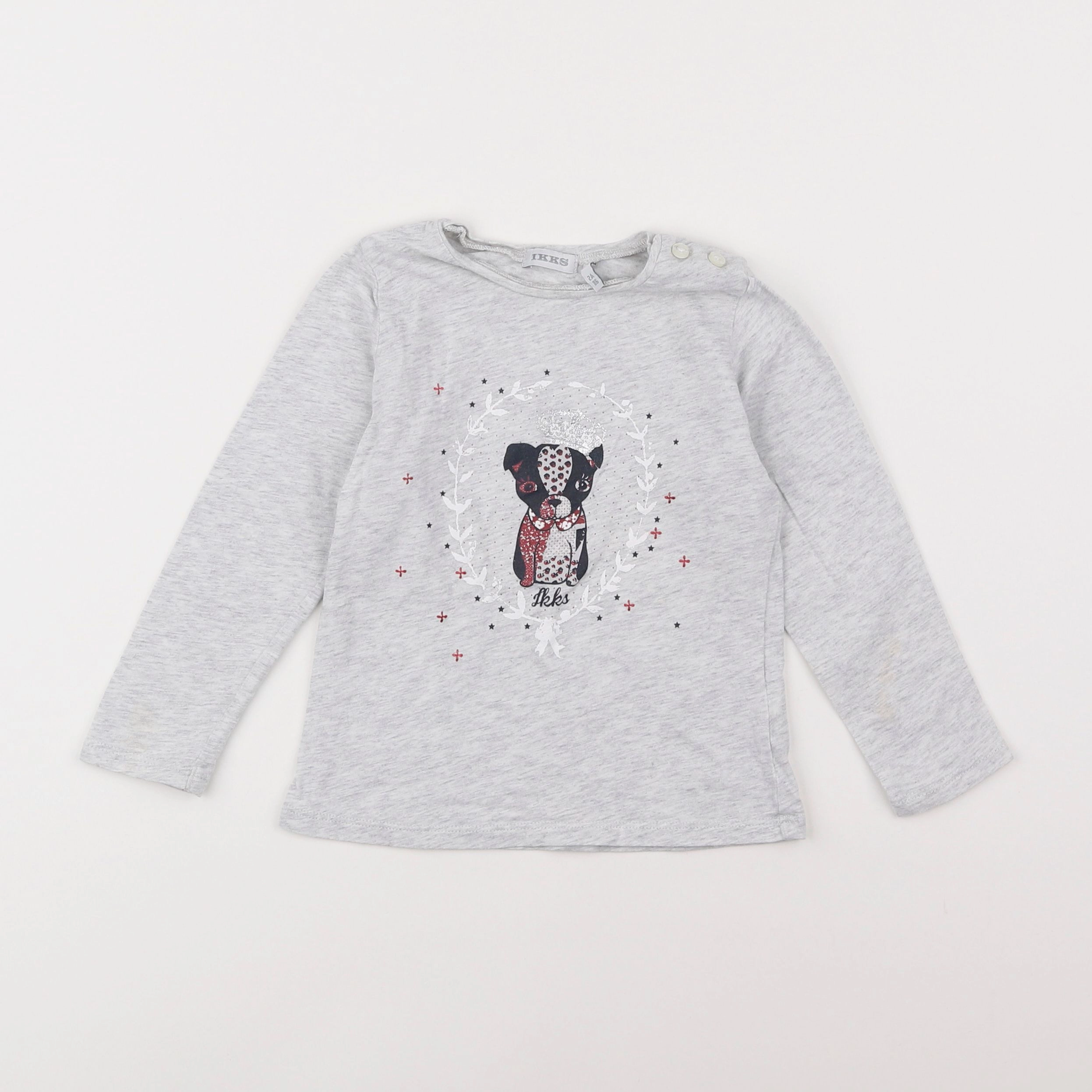 IKKS - tee-shirt gris - 2 ans