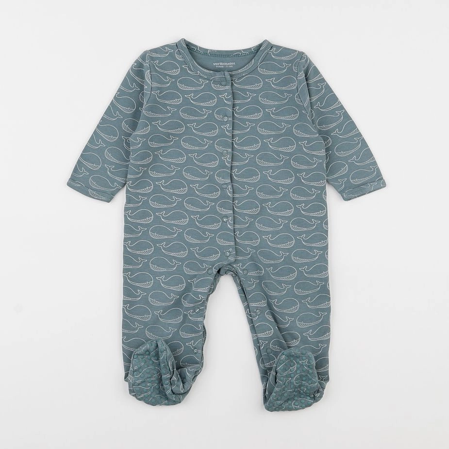 Vertbaudet - pyjama coton bleu - 9 mois