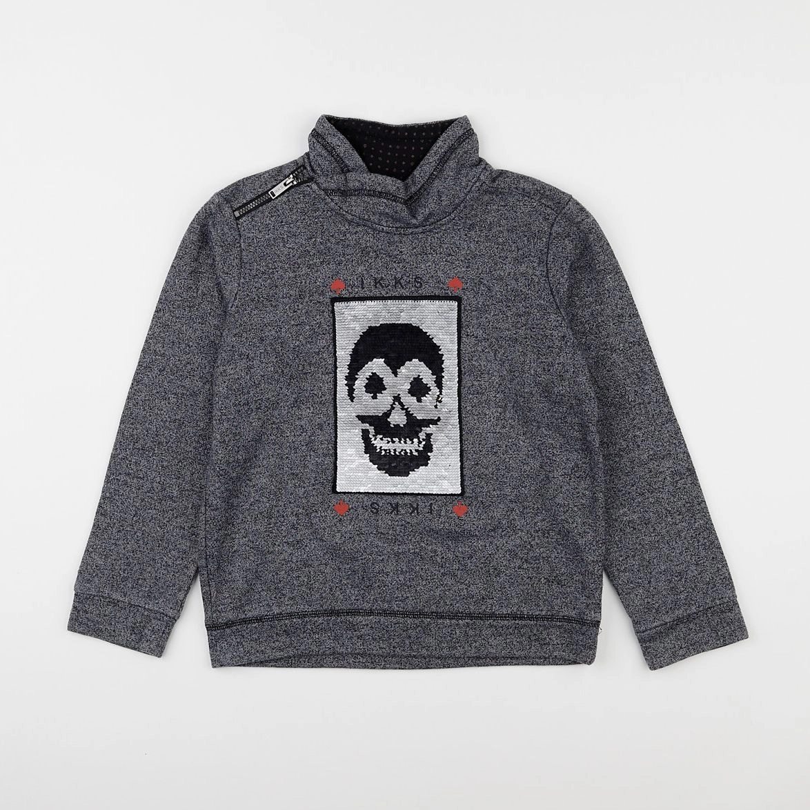 IKKS - sweat gris - 8 ans