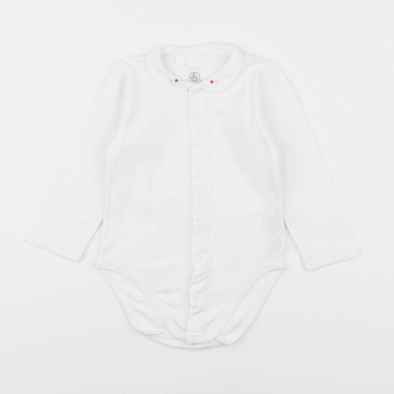 Petit Bateau - body à col blanc - 18 mois