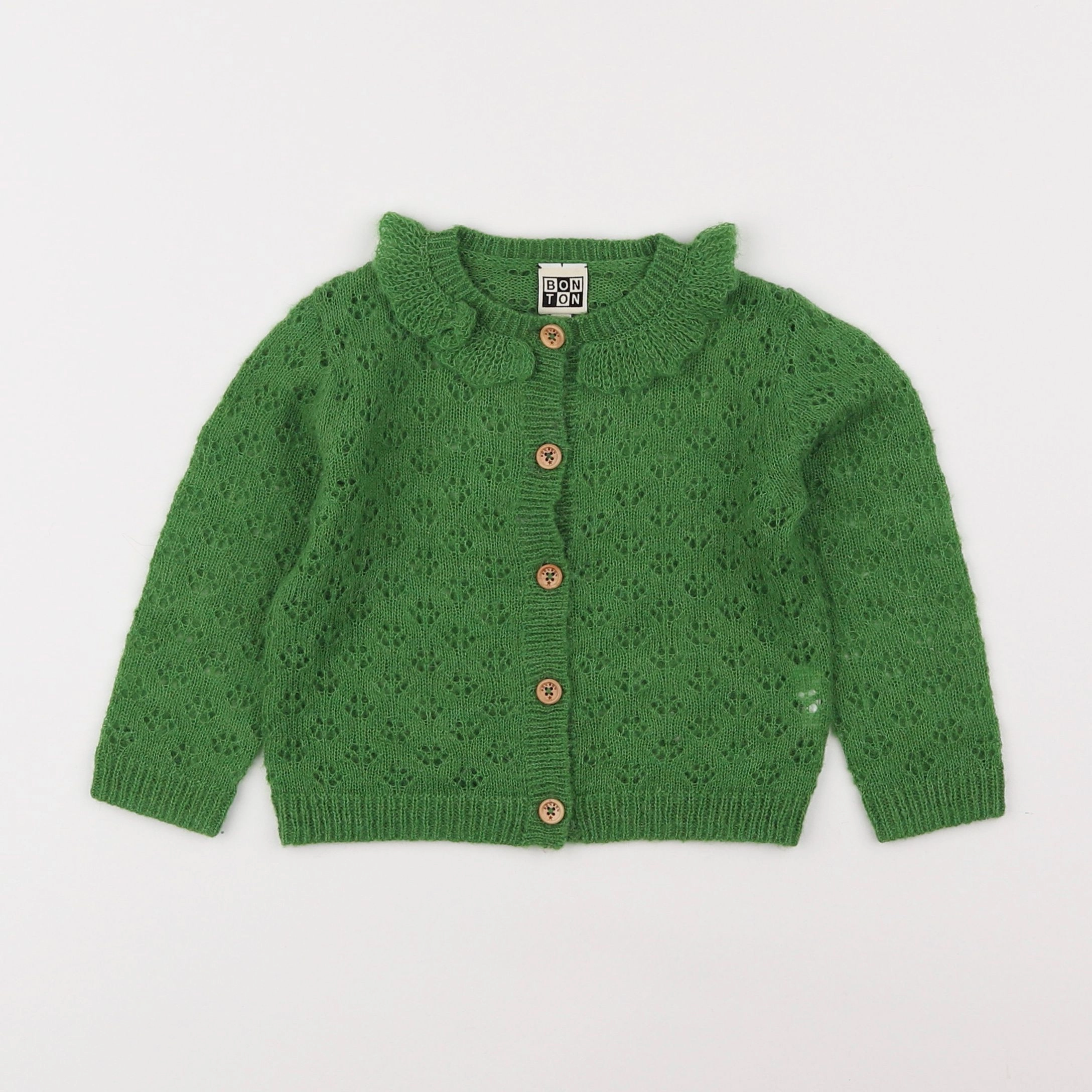 Bonton - gilet vert - 18 mois