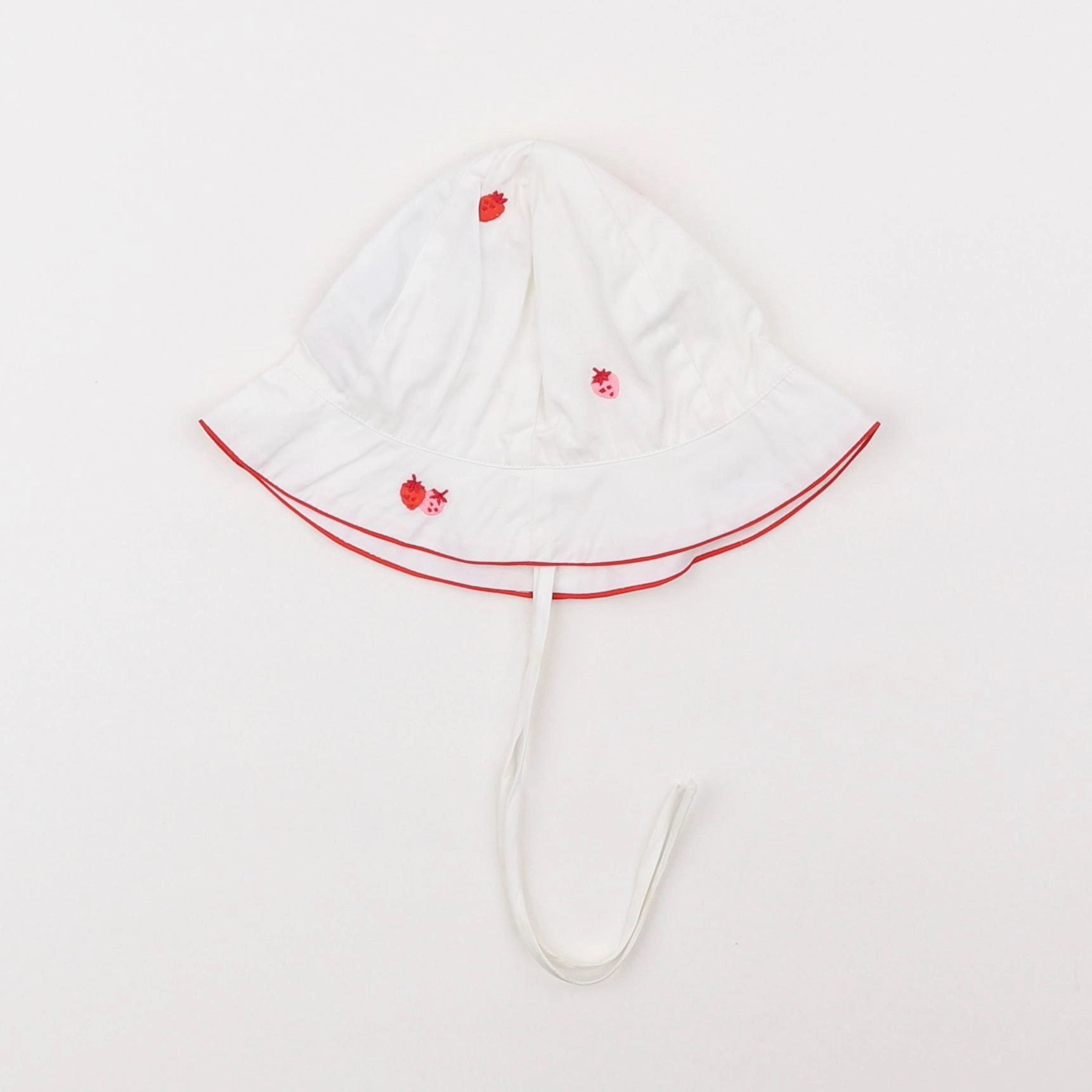 Jacadi - chapeau blanc, rouge - 12 mois