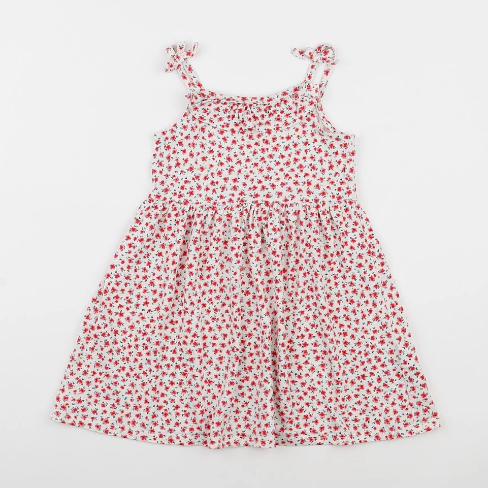 Vertbaudet - robe blanc, rouge - 4 ans