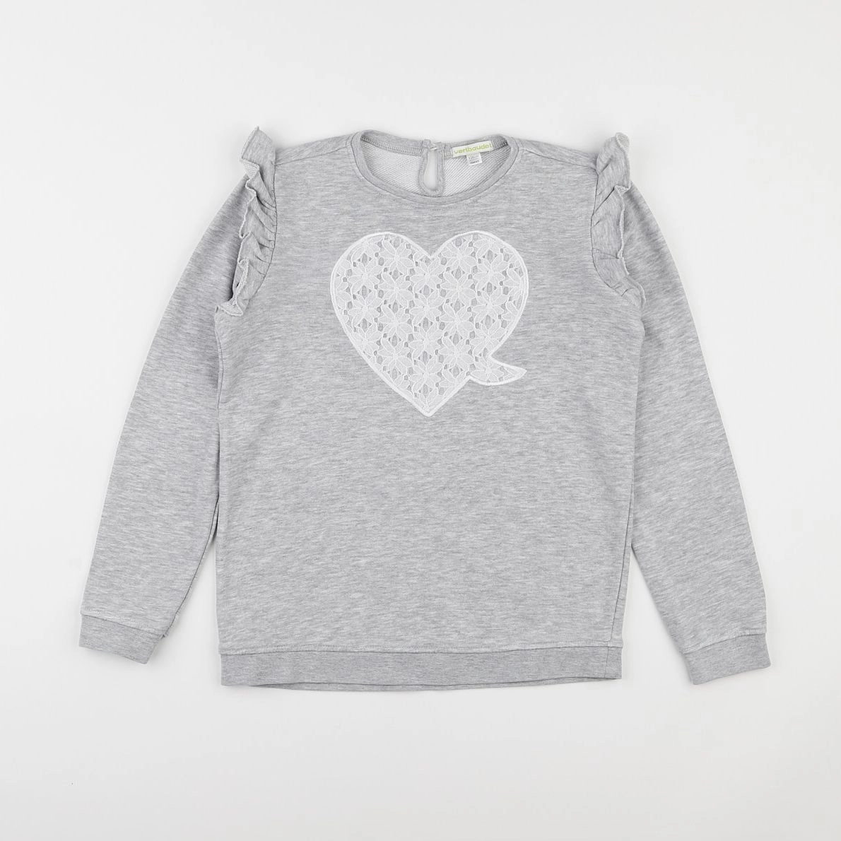 Vertbaudet - sweat gris - 10 ans