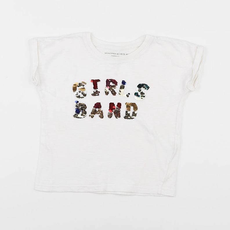 Monoprix - tee-shirt blanc - 4 ans