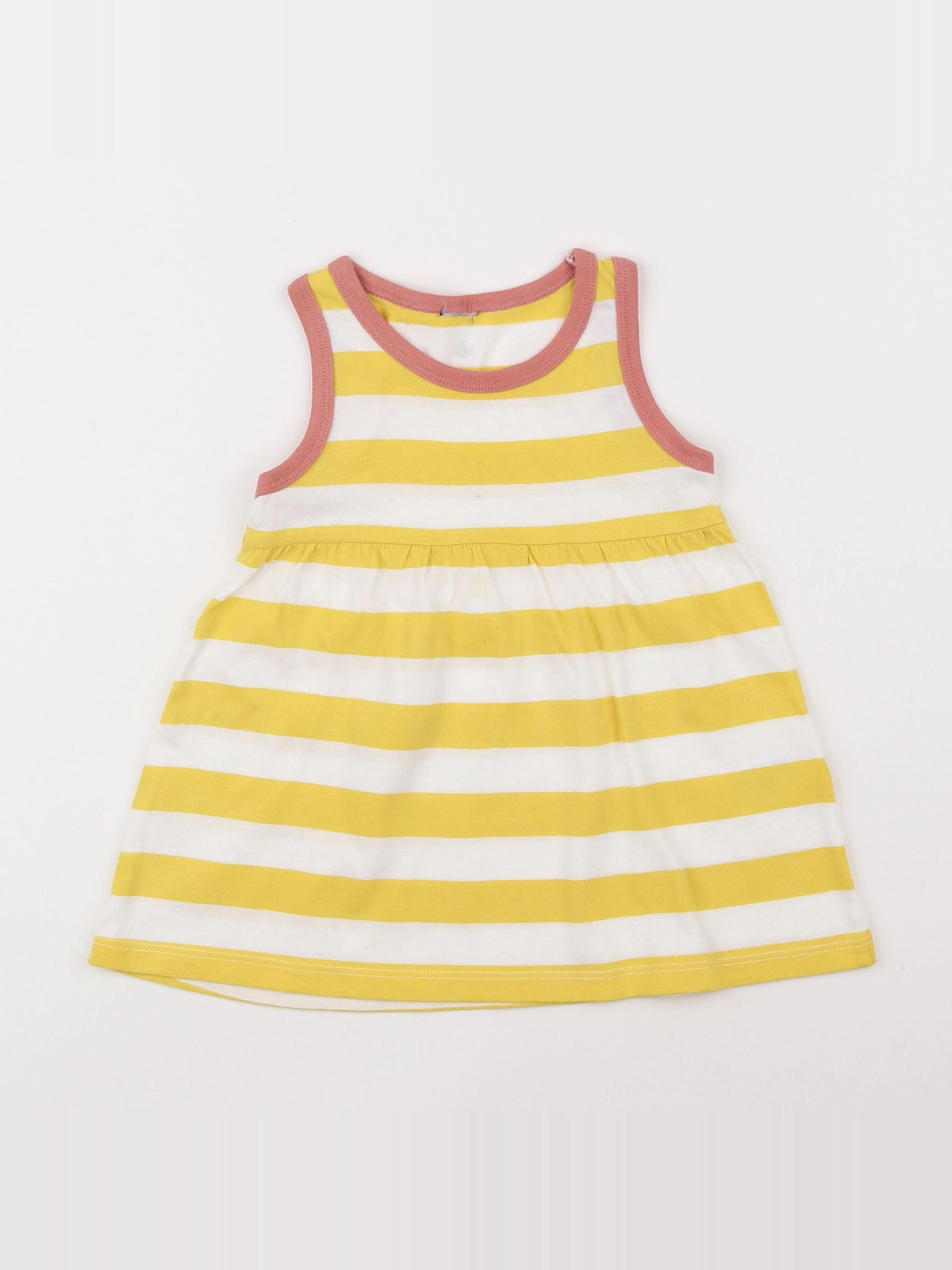 Petit Bateau - robe jaune - 12 mois