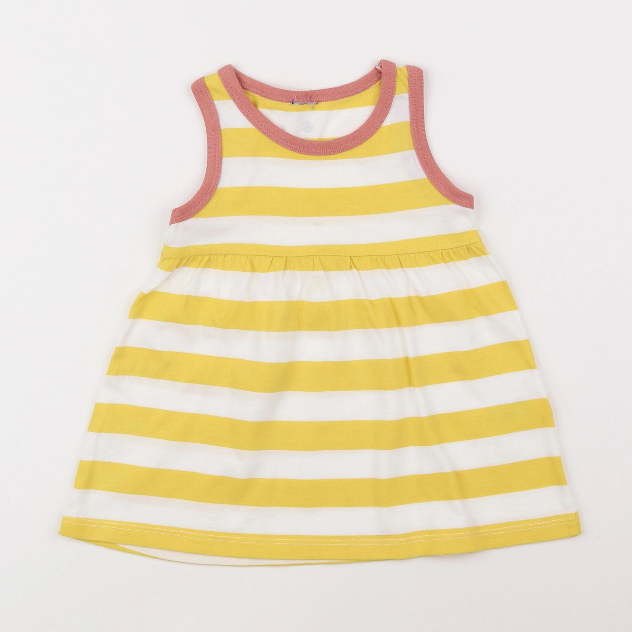 Petit Bateau - robe jaune - 12 mois