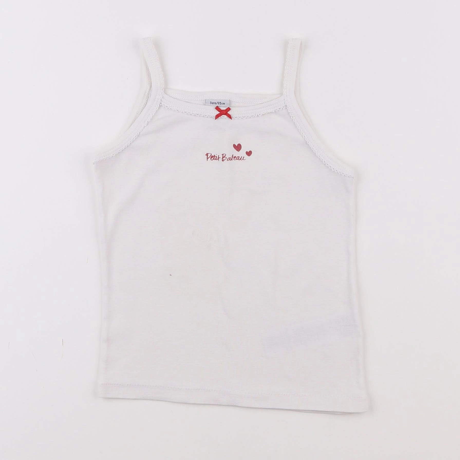 Petit Bateau - maillot de corps blanc - 3 ans