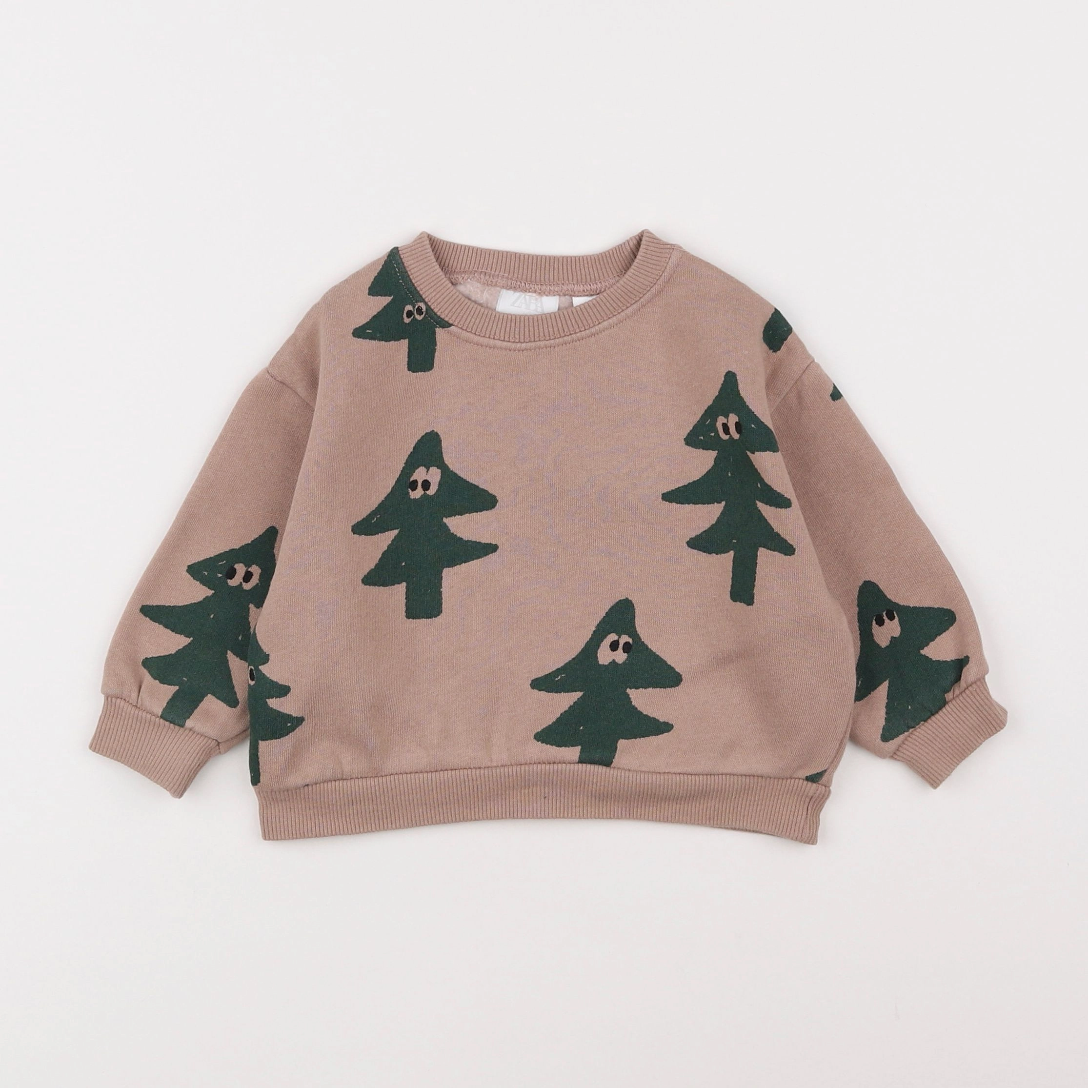 Zara - sweat marron - 9/12 mois