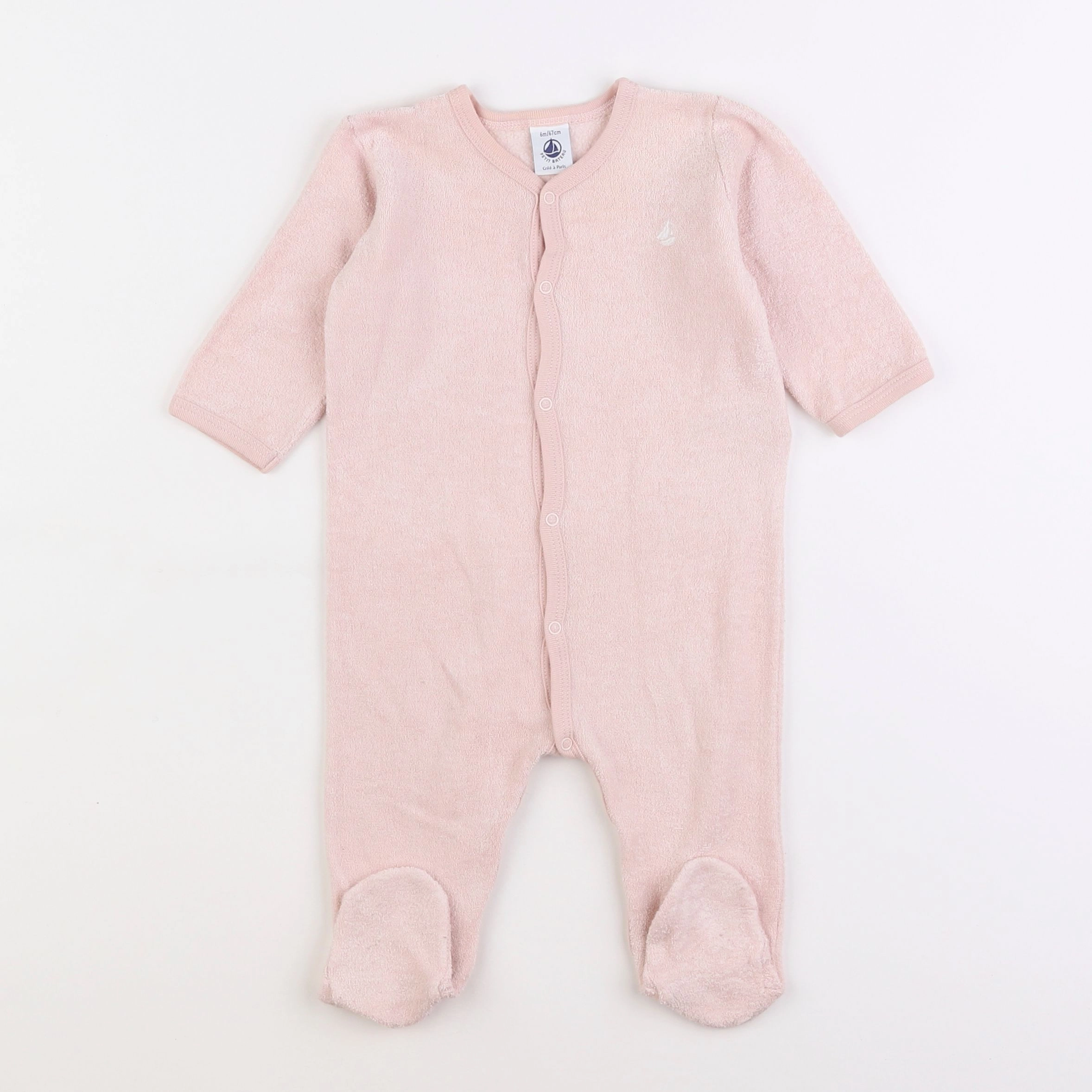 Petit Bateau - pyjama coton rose - 6 mois