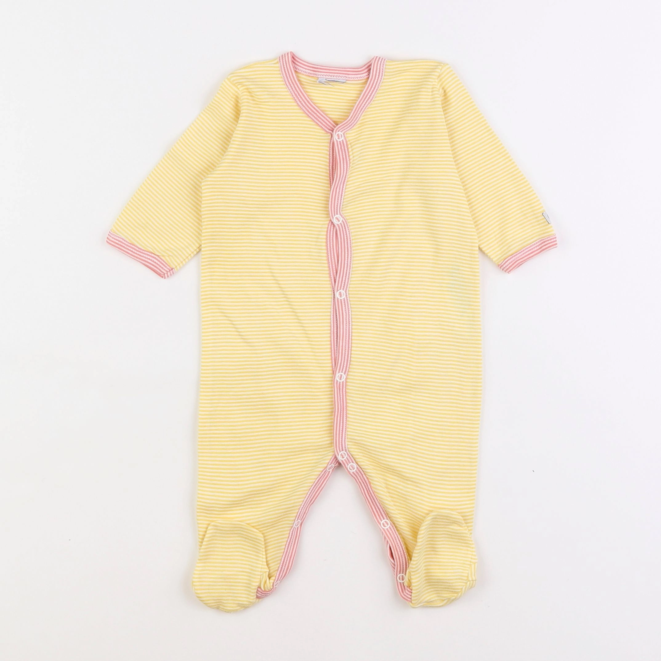 Petit Bateau - pyjama coton jaune - 3 mois