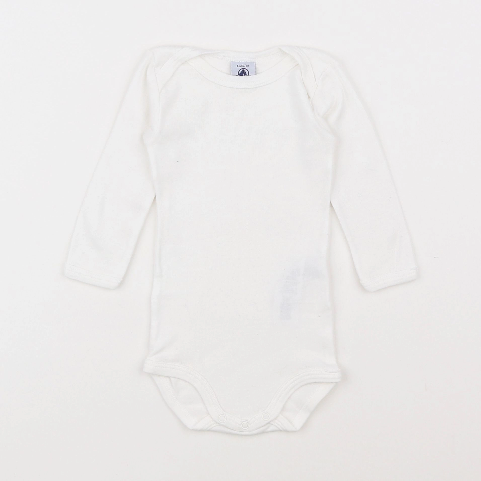 Petit Bateau - body blanc - 6 mois