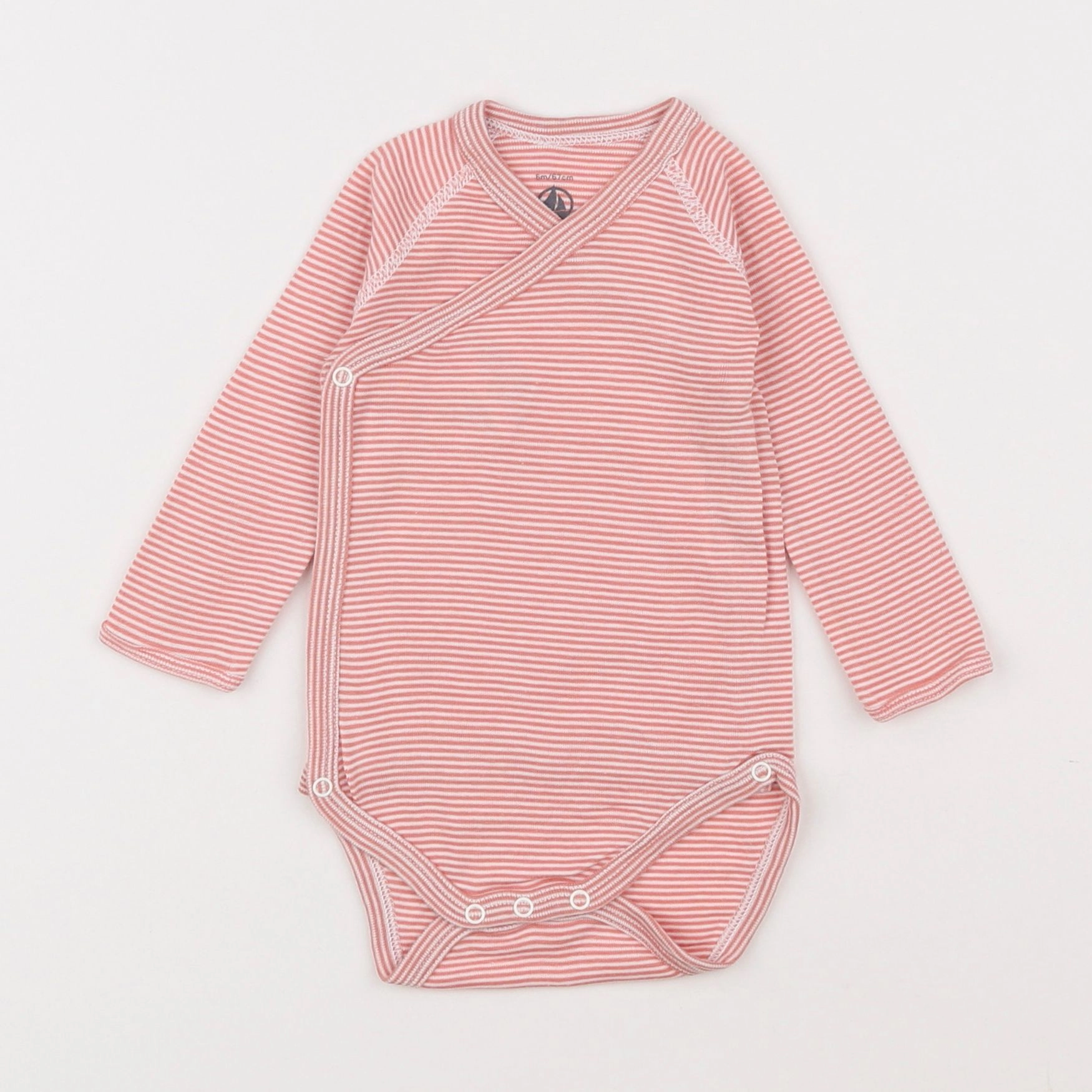 Petit Bateau - body rose - 6 mois