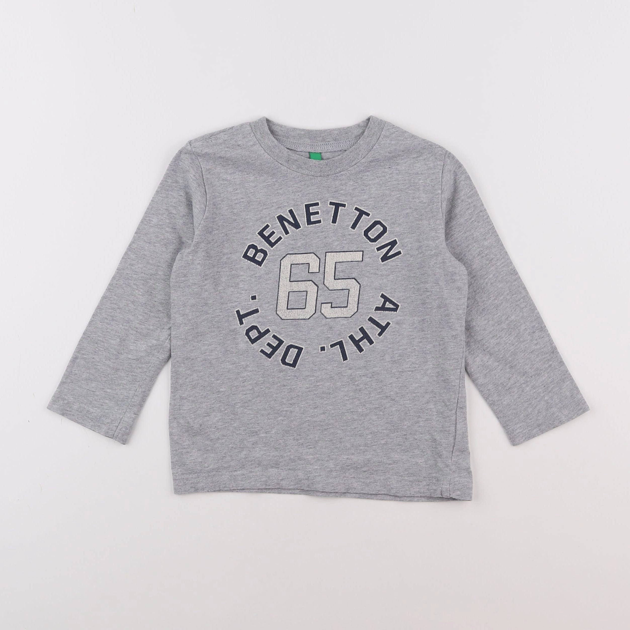 Benetton - tee-shirt gris - 2 ans