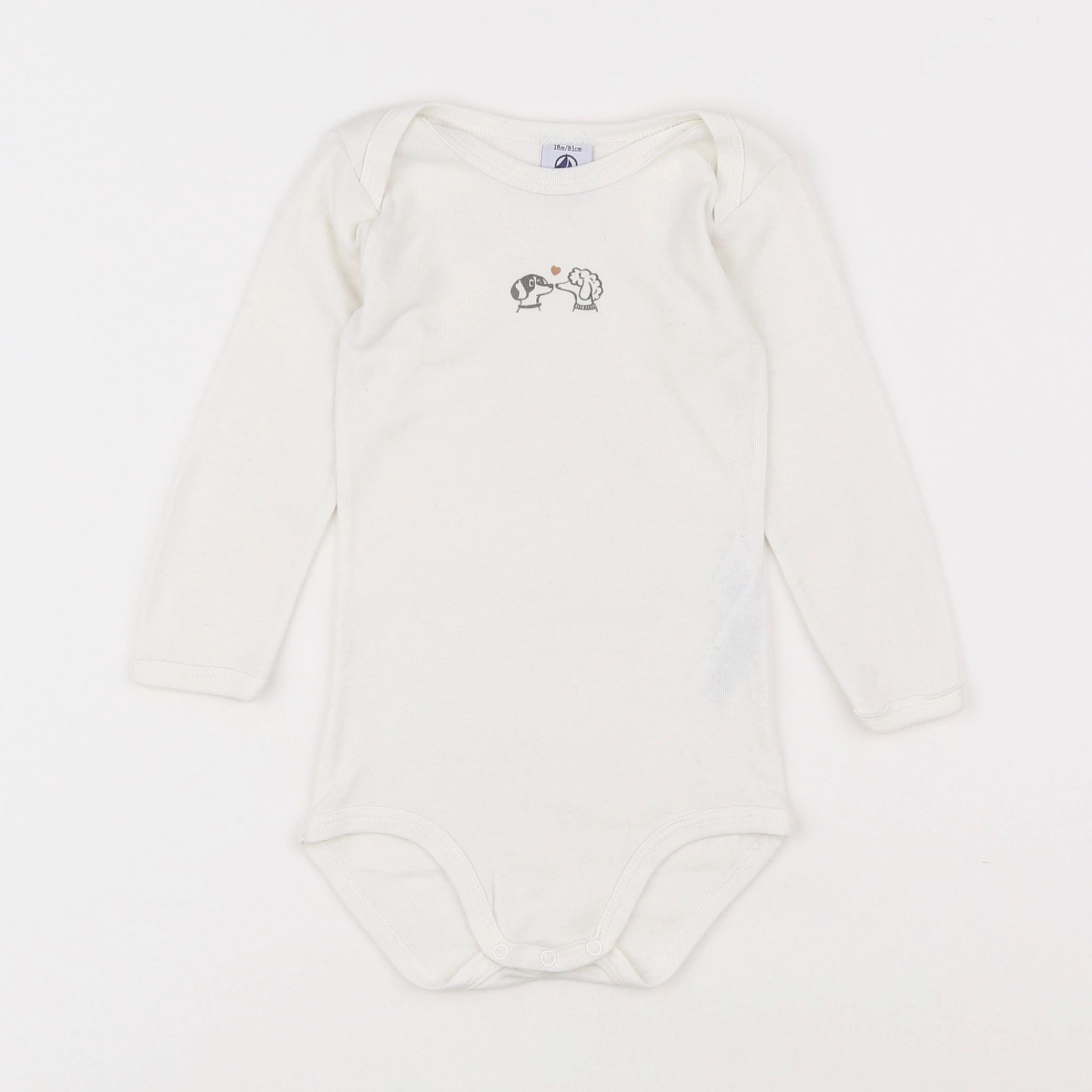 Petit Bateau - body blanc - 18 mois