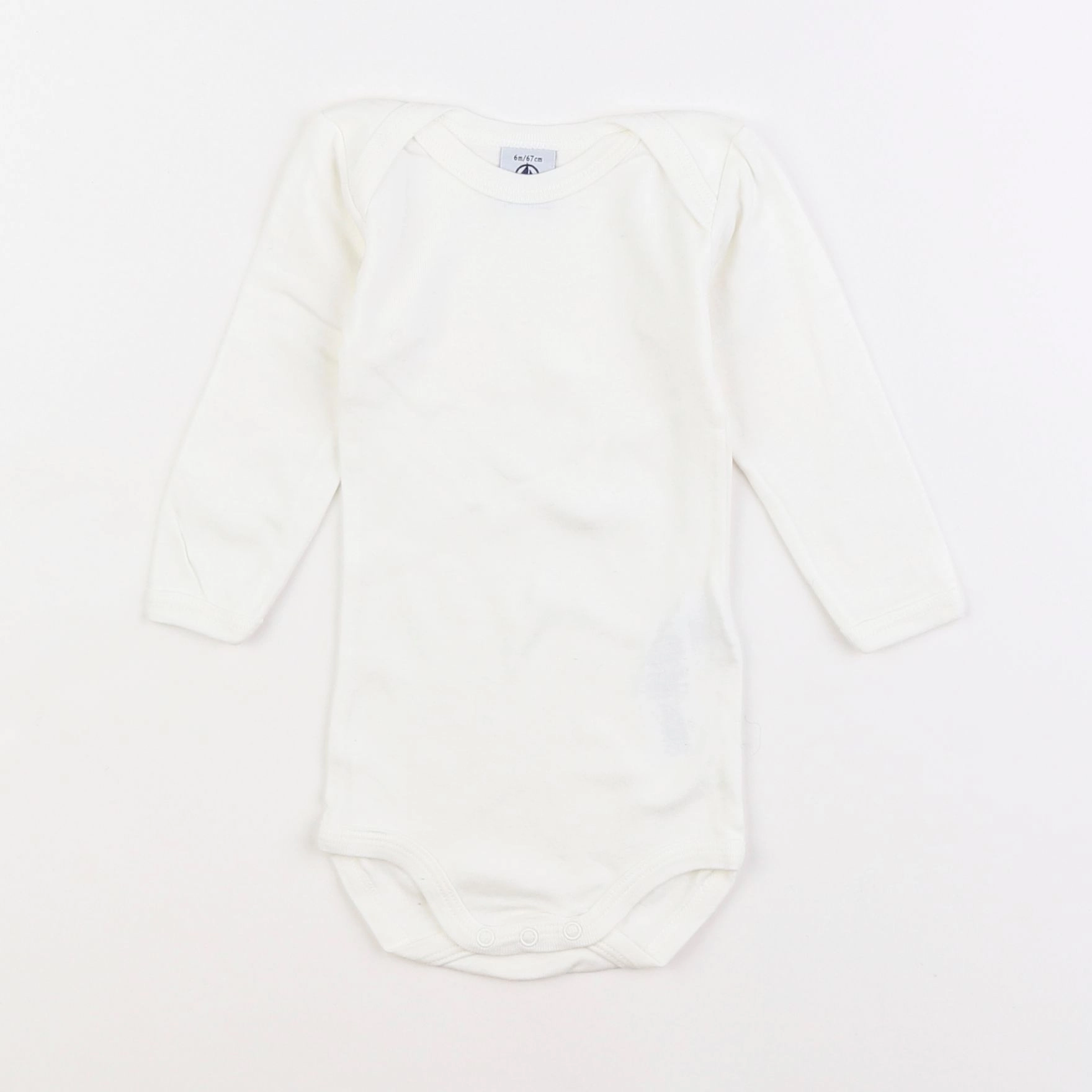 Petit Bateau - body blanc - 6 mois