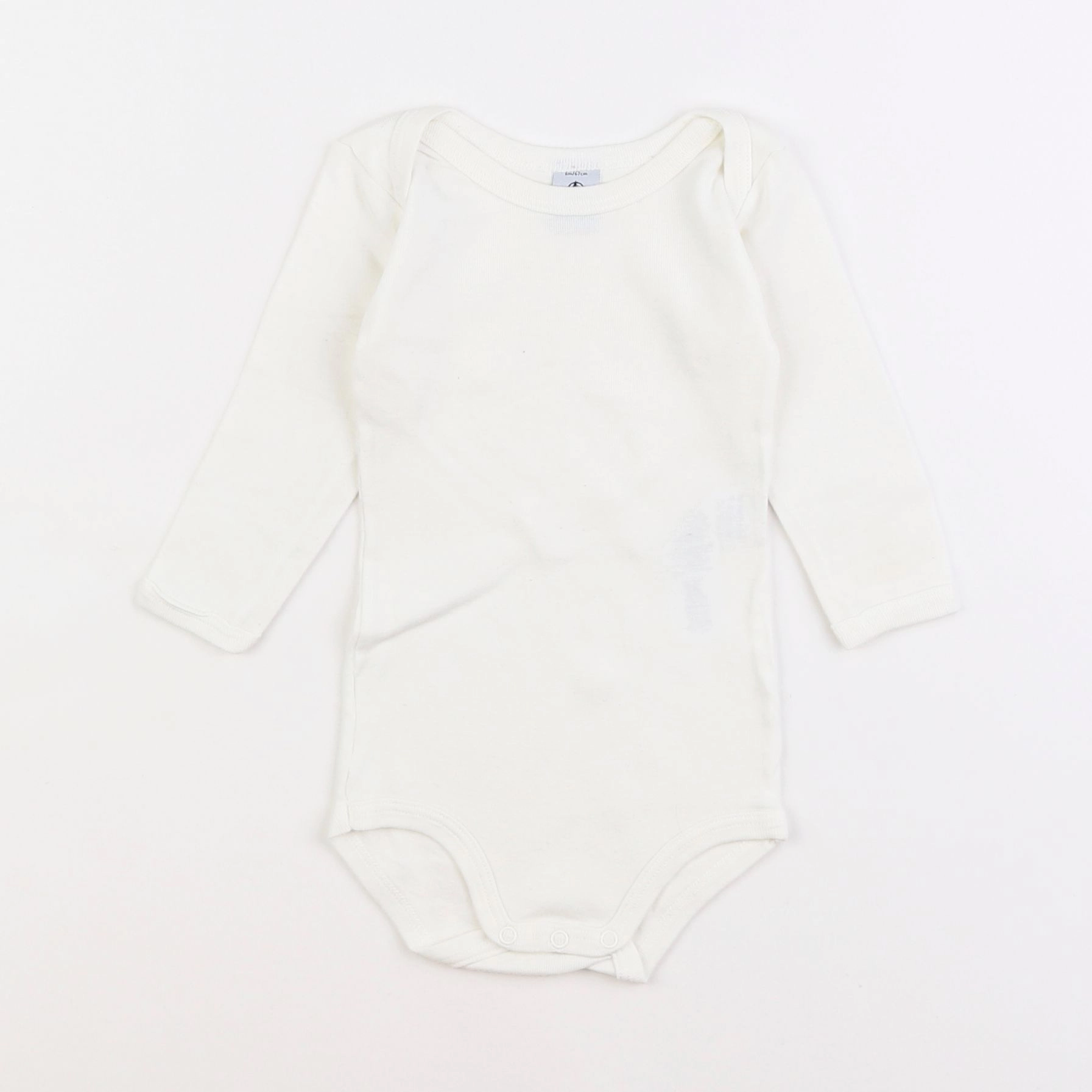 Petit Bateau - body blanc - 6 mois