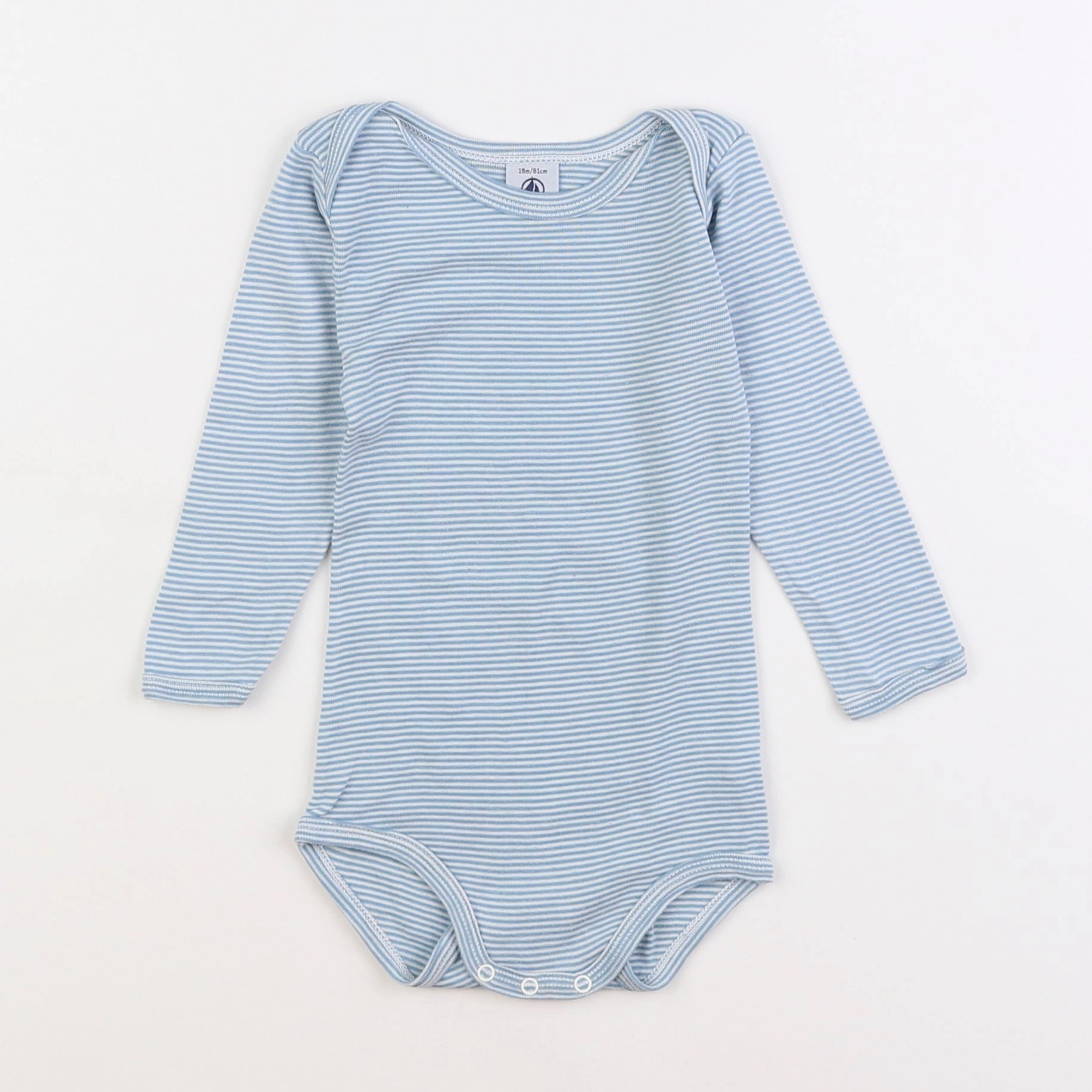 Petit Bateau - body bleu - 18 mois