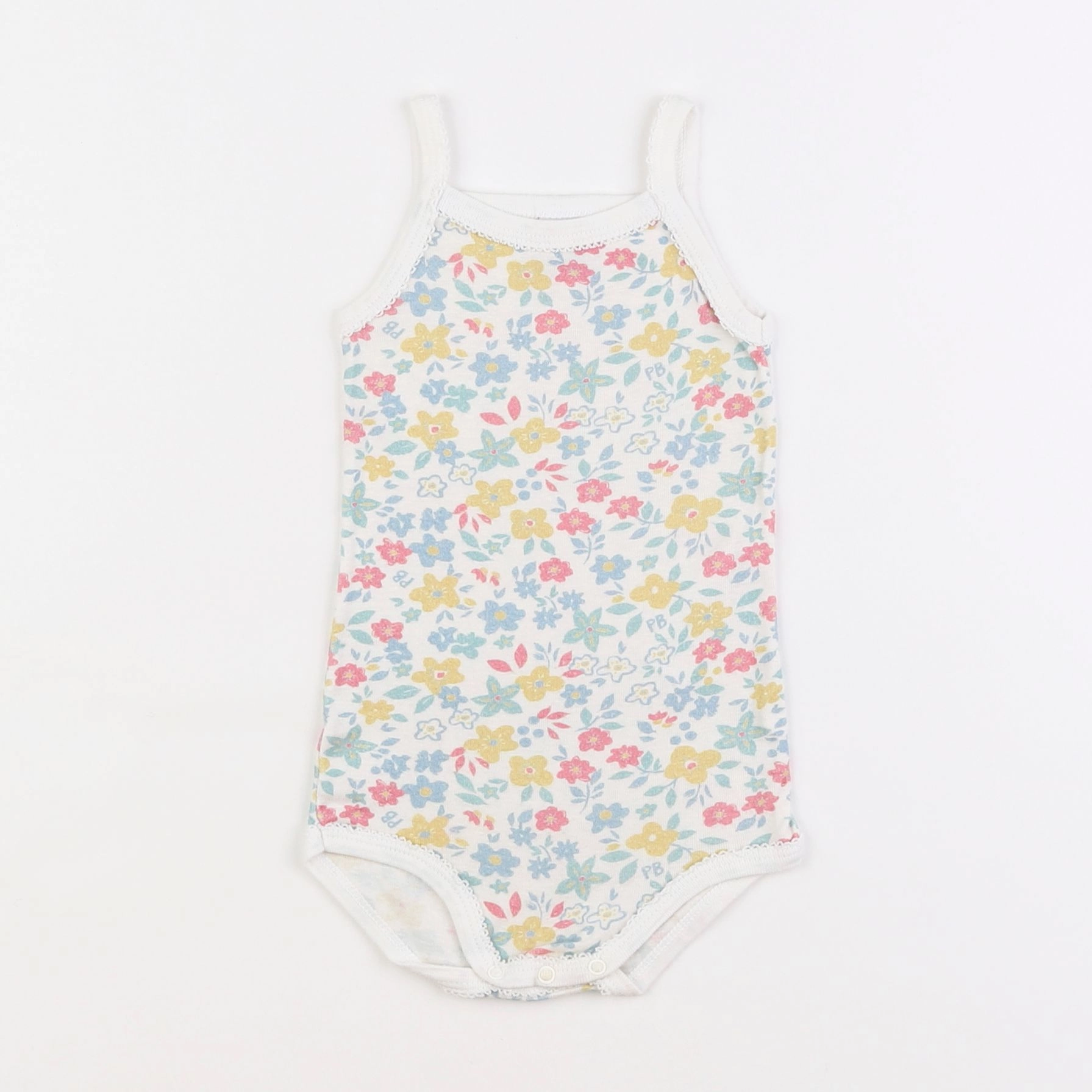 Petit Bateau - body blanc - 12 mois