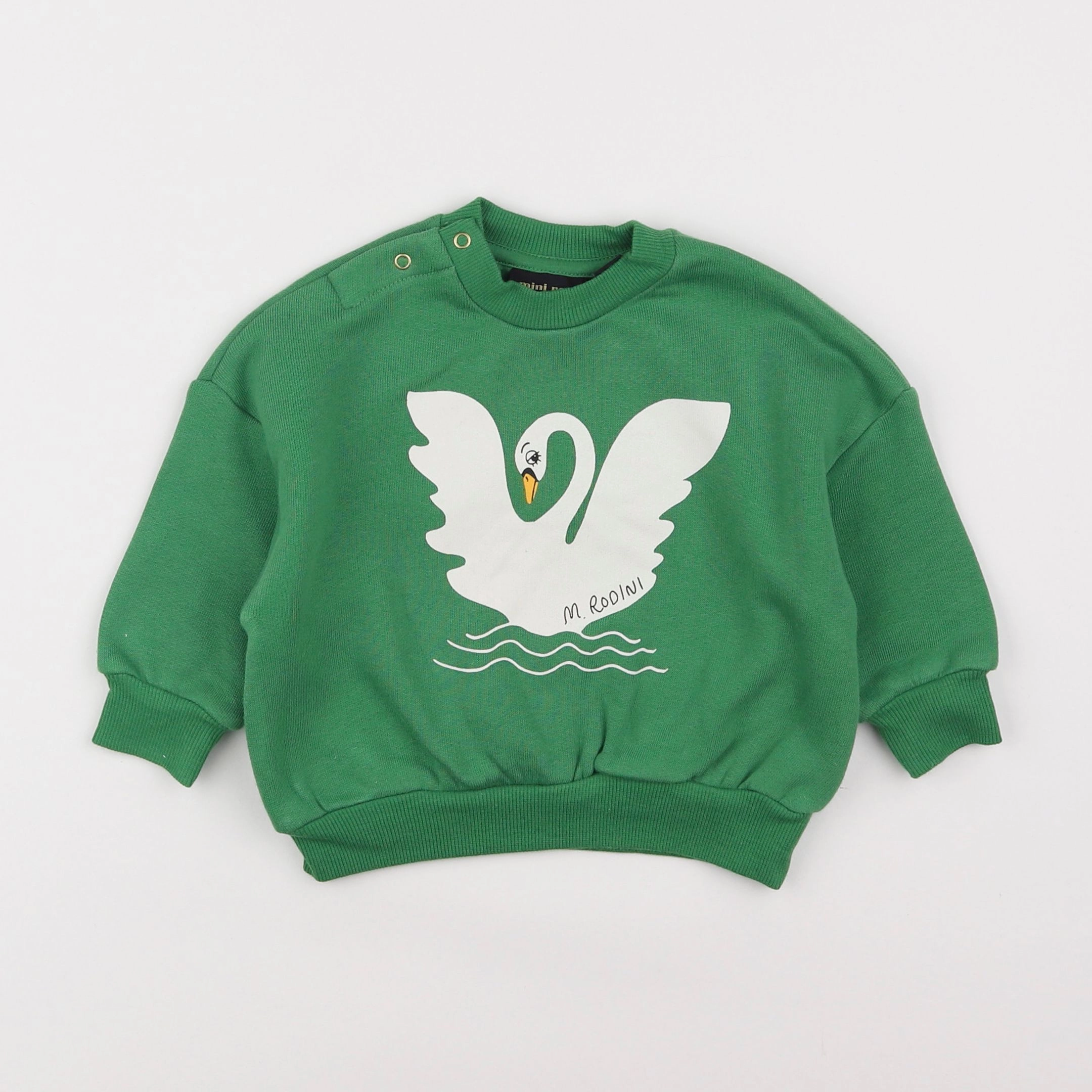 Mini Rodini - sweat vert - 6/12 mois