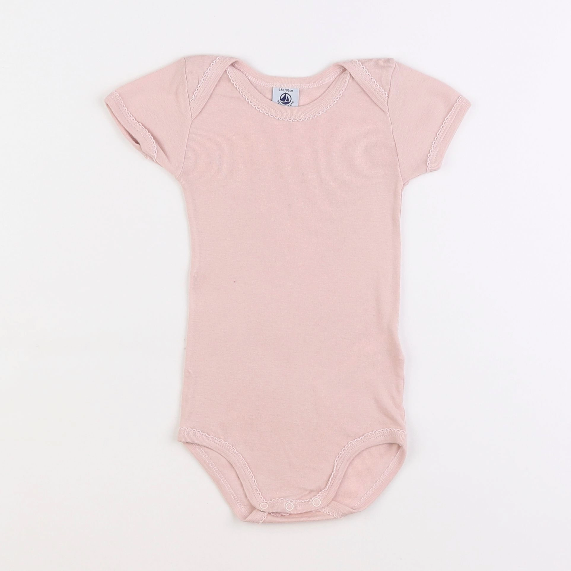 Petit Bateau - body rose - 18 mois