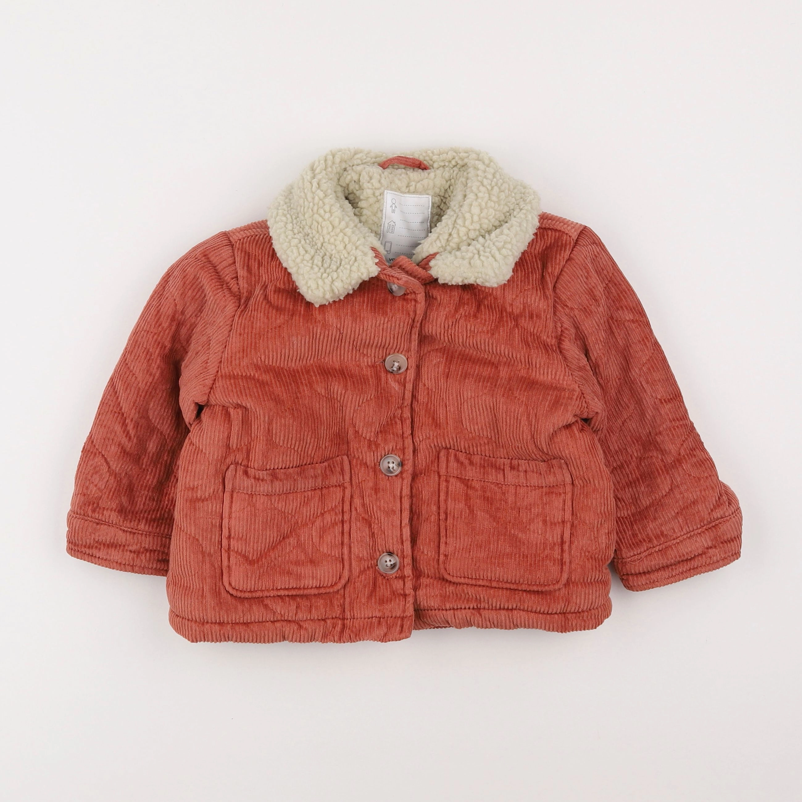 Vertbaudet - veste doublé orange - 4 ans