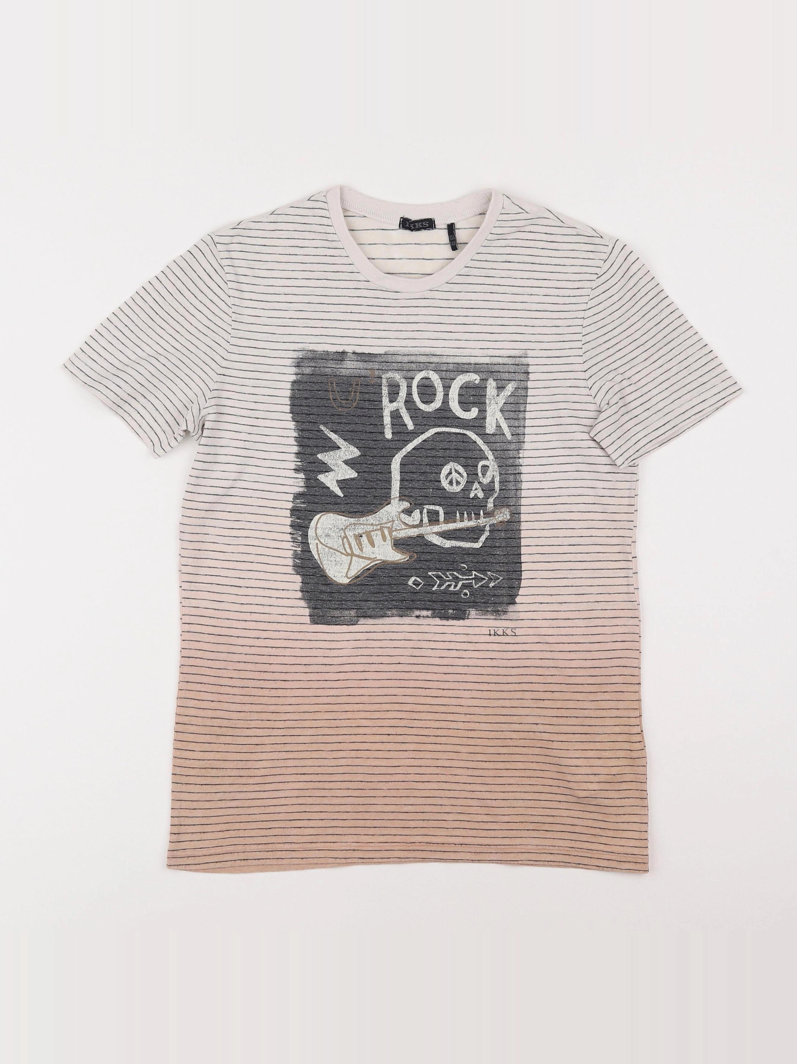 IKKS - tee-shirt beige - 10 ans