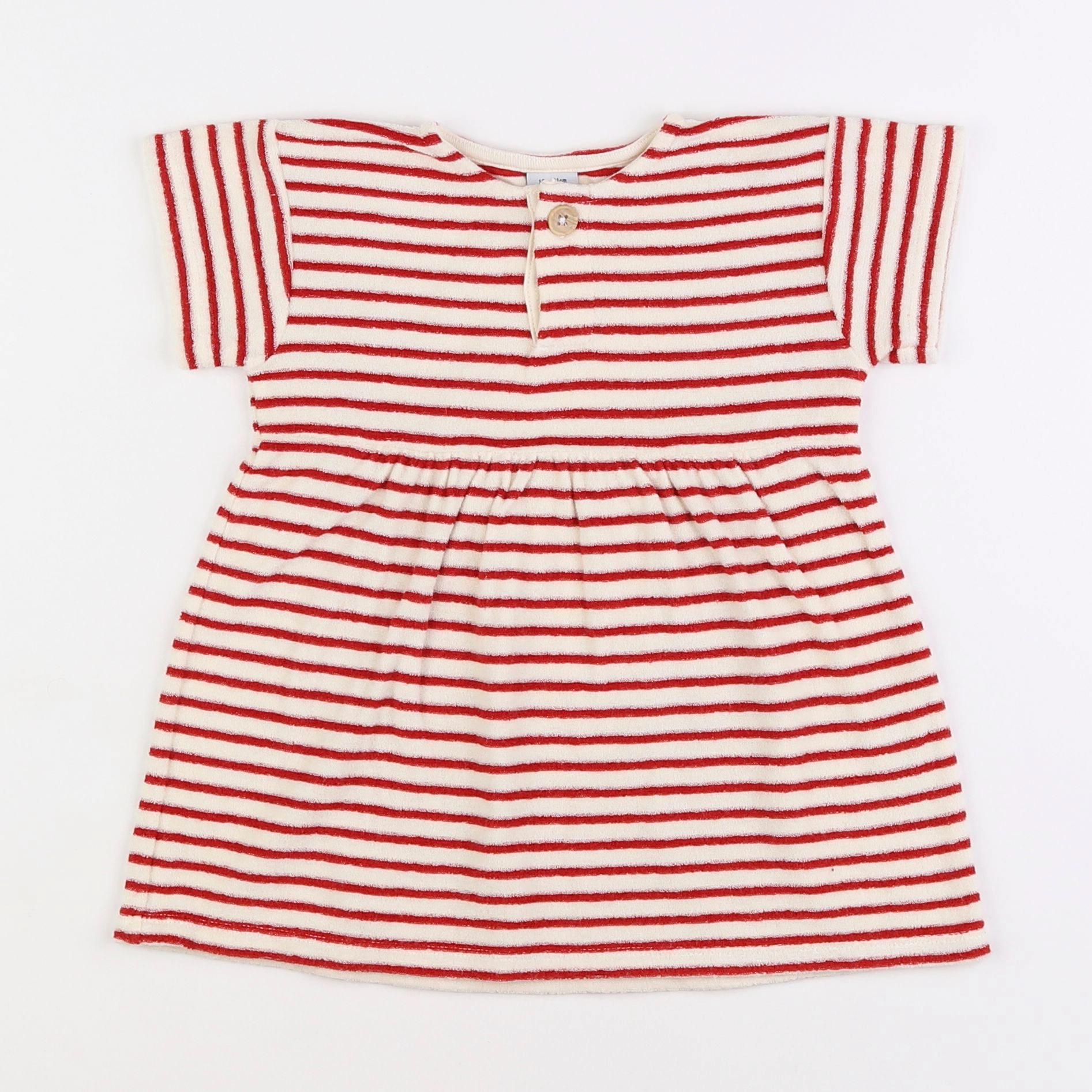 Petit Bateau - robe rouge - 18 mois