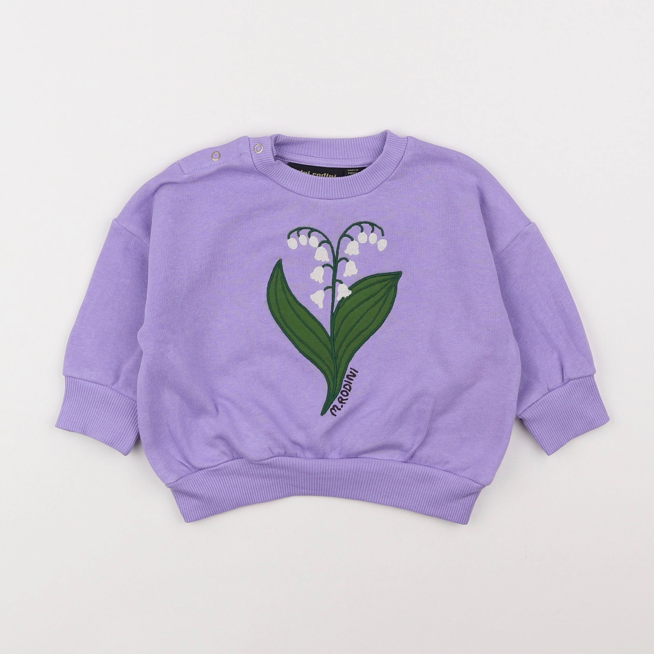 Mini Rodini - sweat violet - 6/9 mois