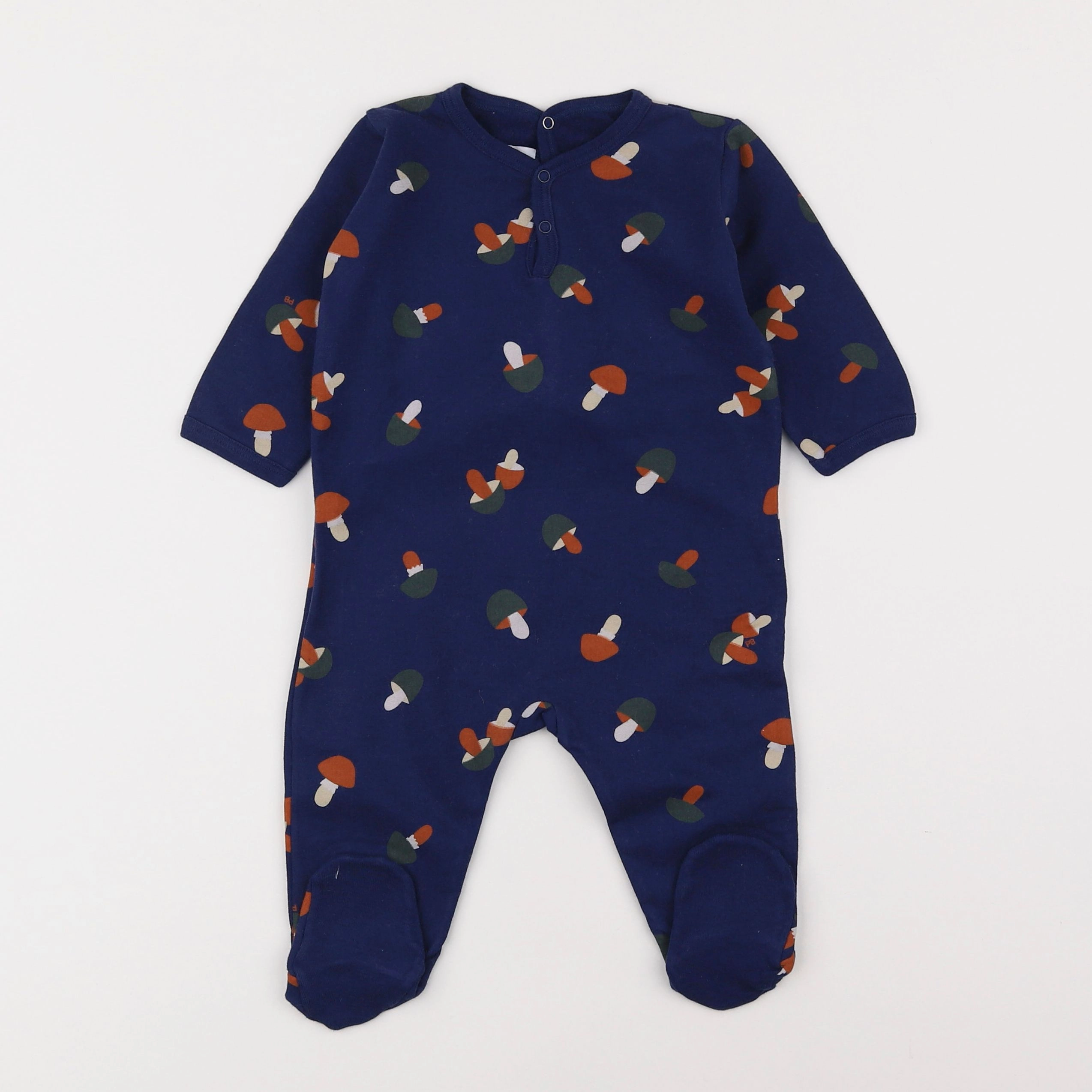 Petit Bateau - pyjama coton bleu - 6 mois