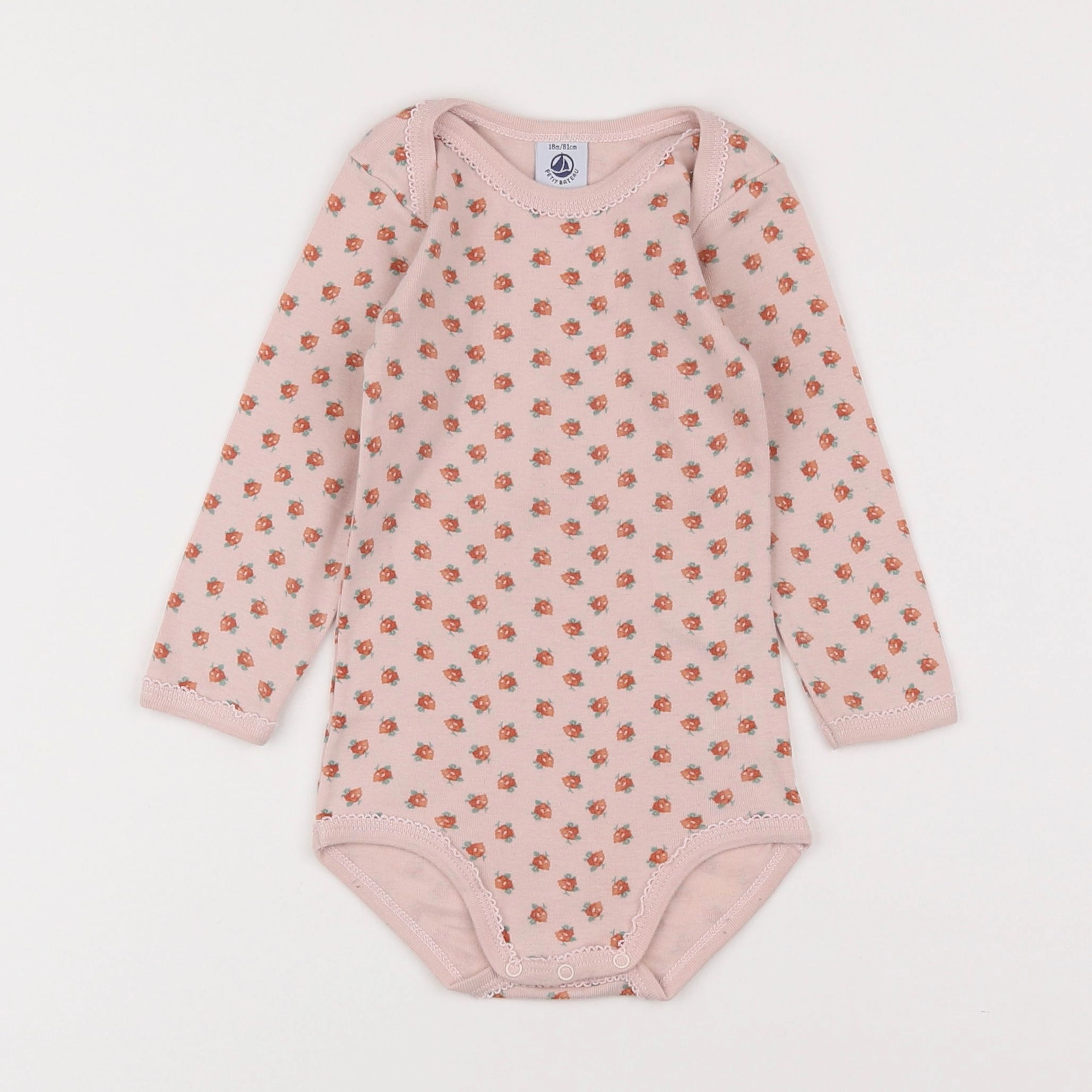 Petit Bateau - body rose - 18 mois