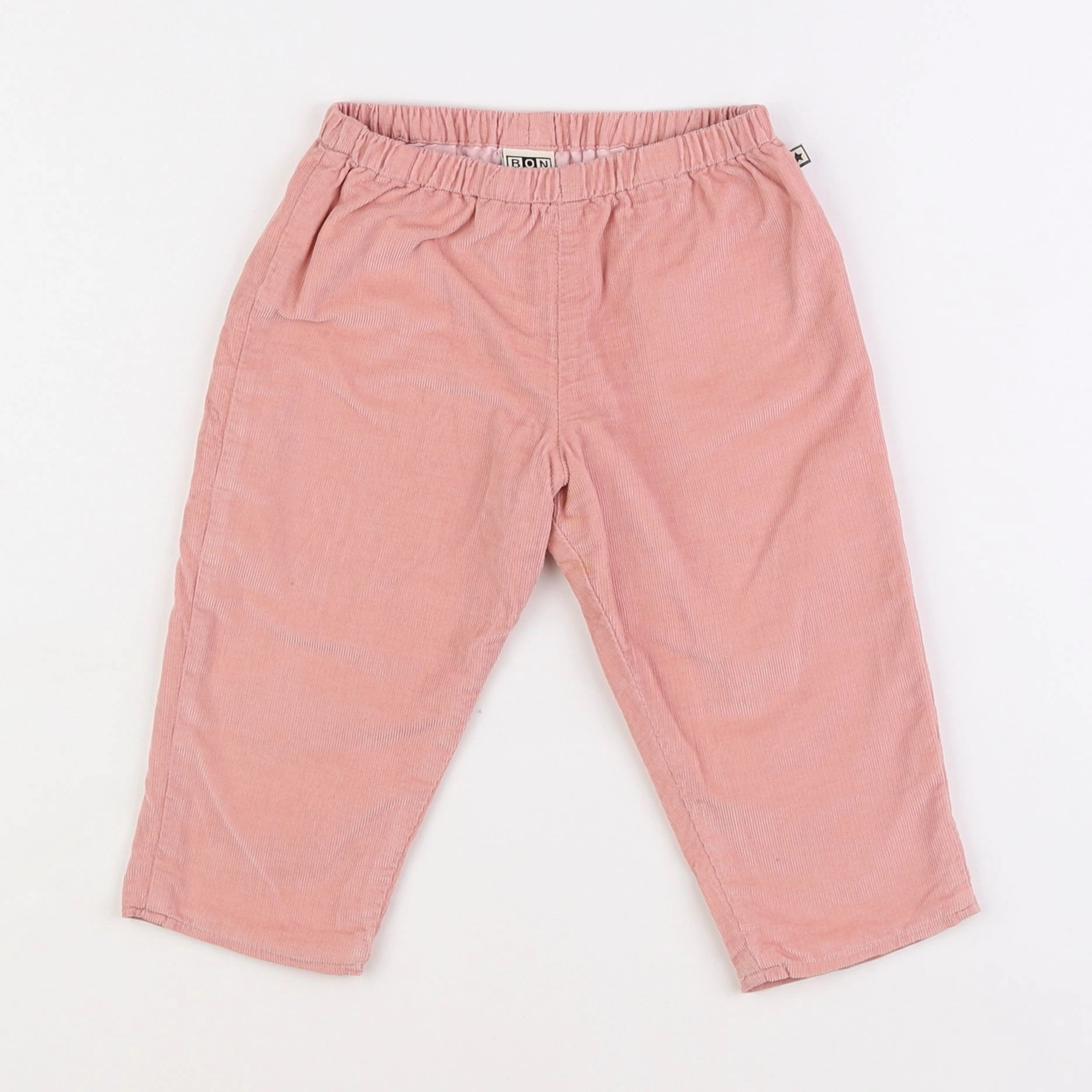 Bonton - pantalon doublé rose - 18 mois