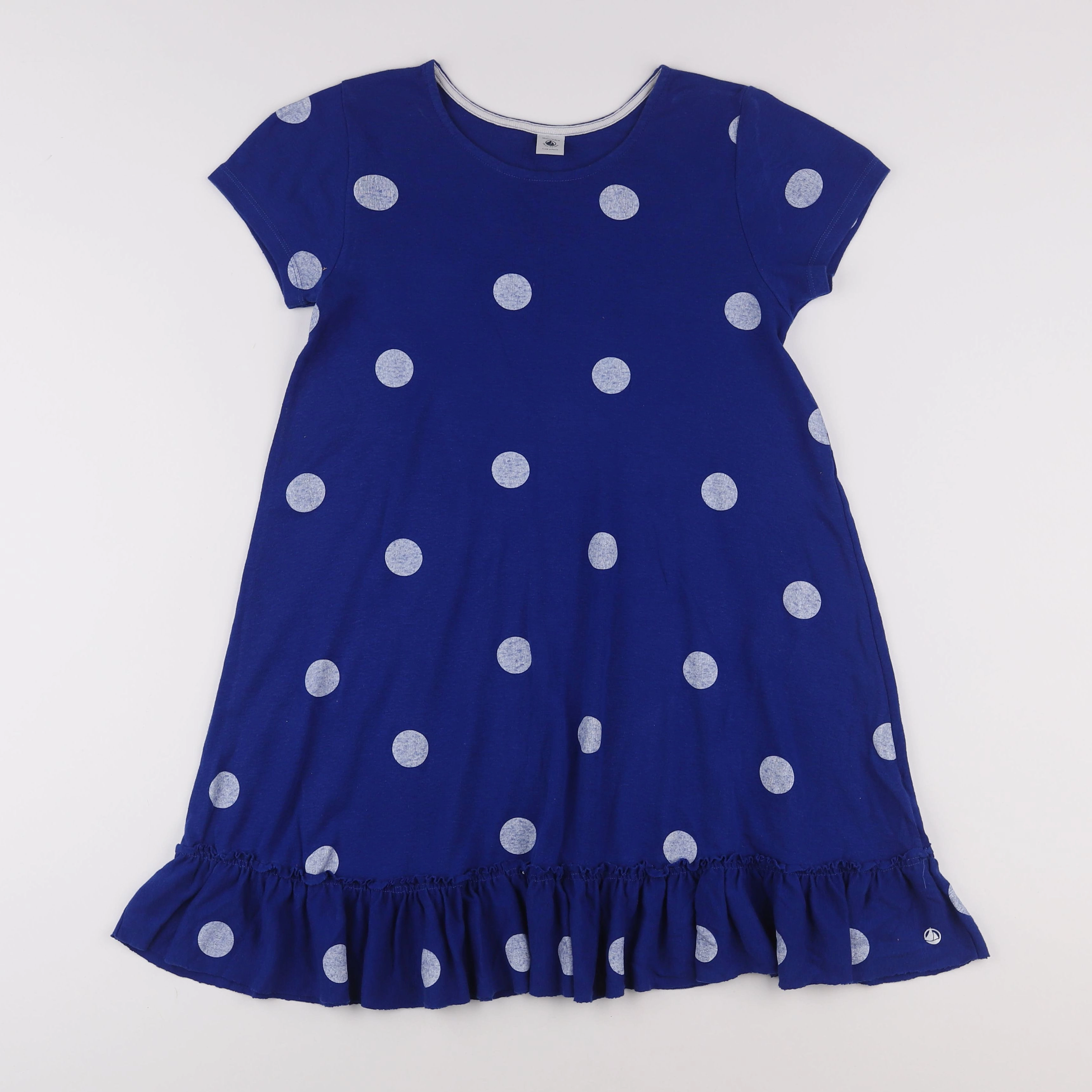 Petit Bateau - chemise de nuit coton bleu - 10 ans