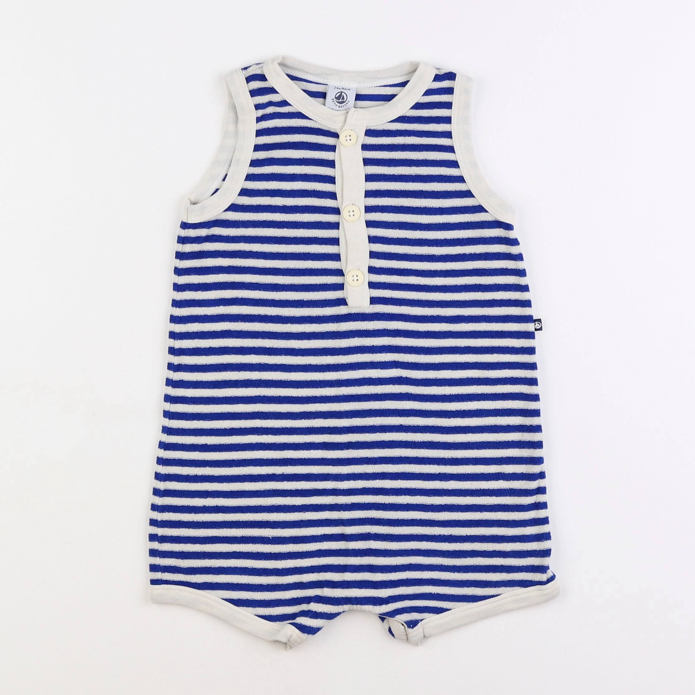 Petit Bateau - combinaison bleu - 2 ans