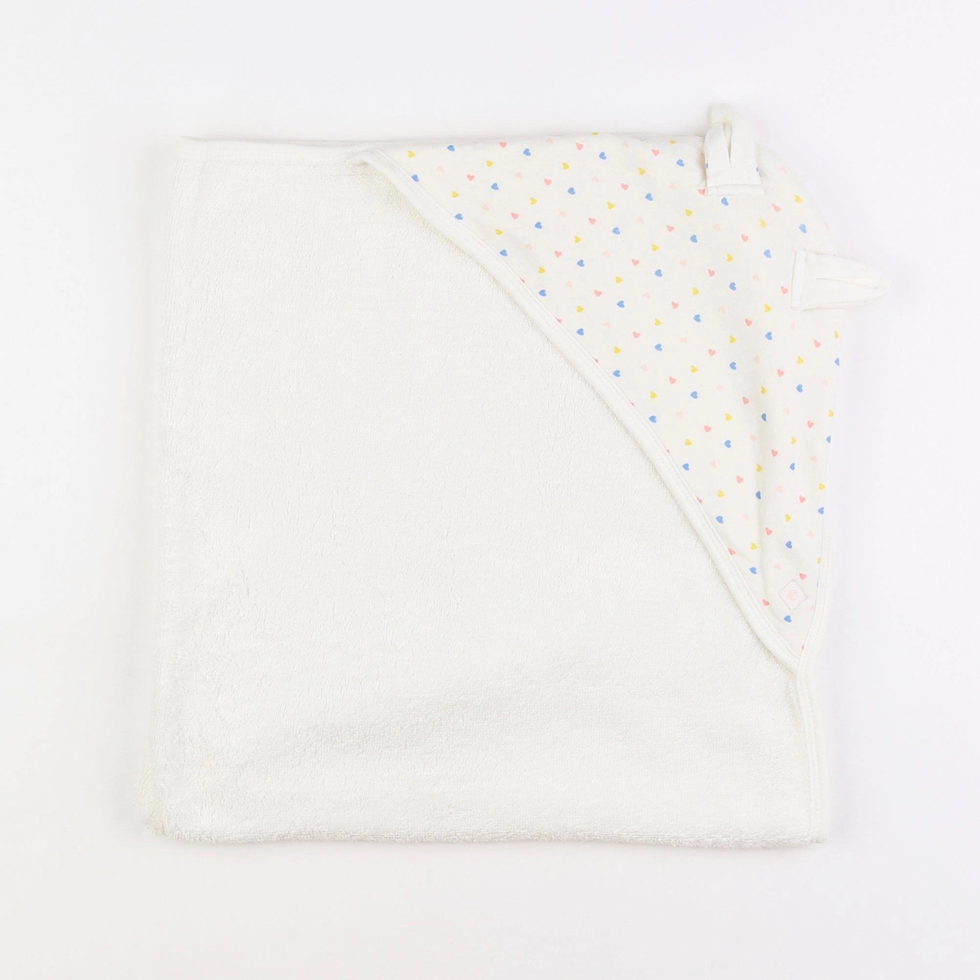 Petit Bateau - cape de bain blanc - 0/12 mois