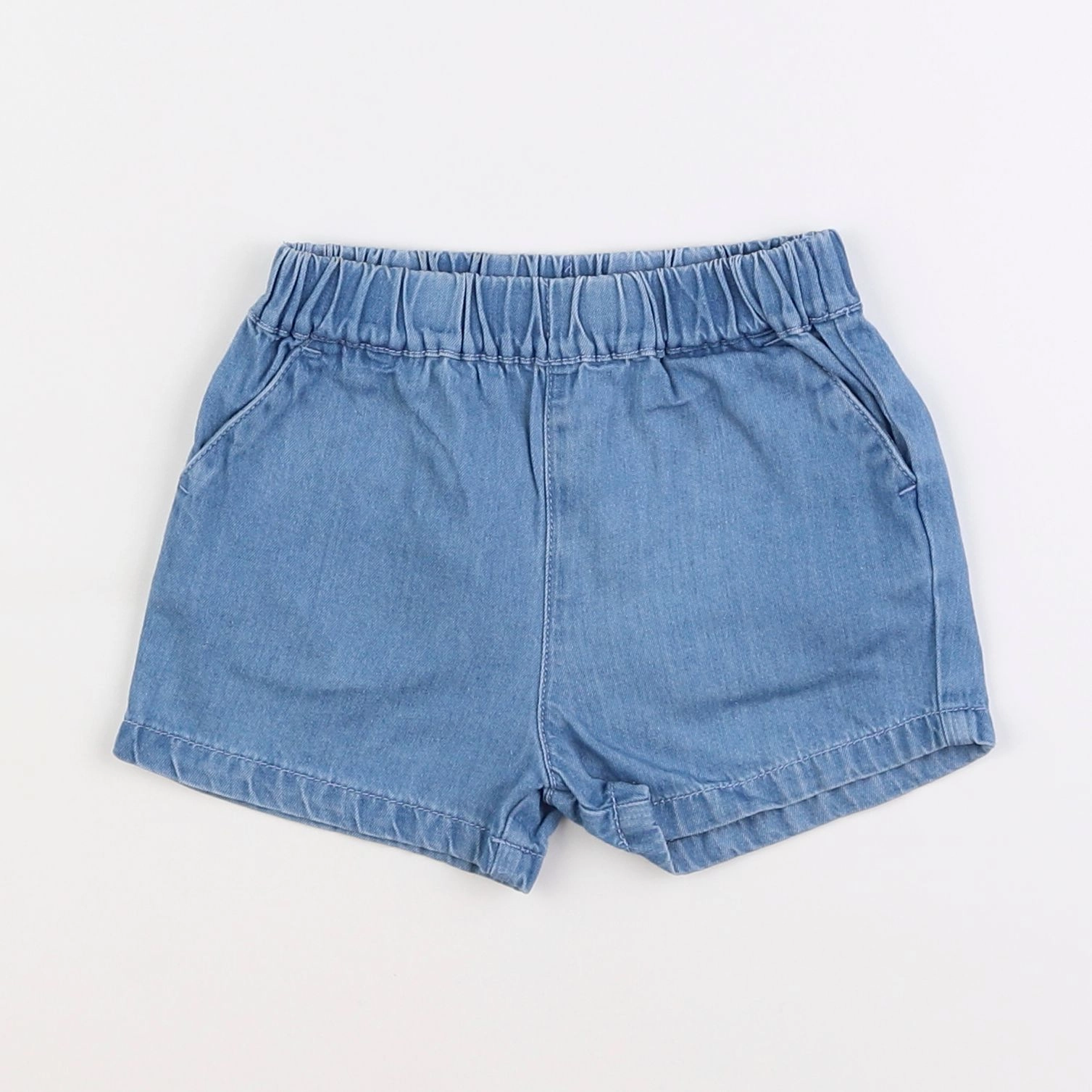 Petit Bateau - short bleu - 18 mois