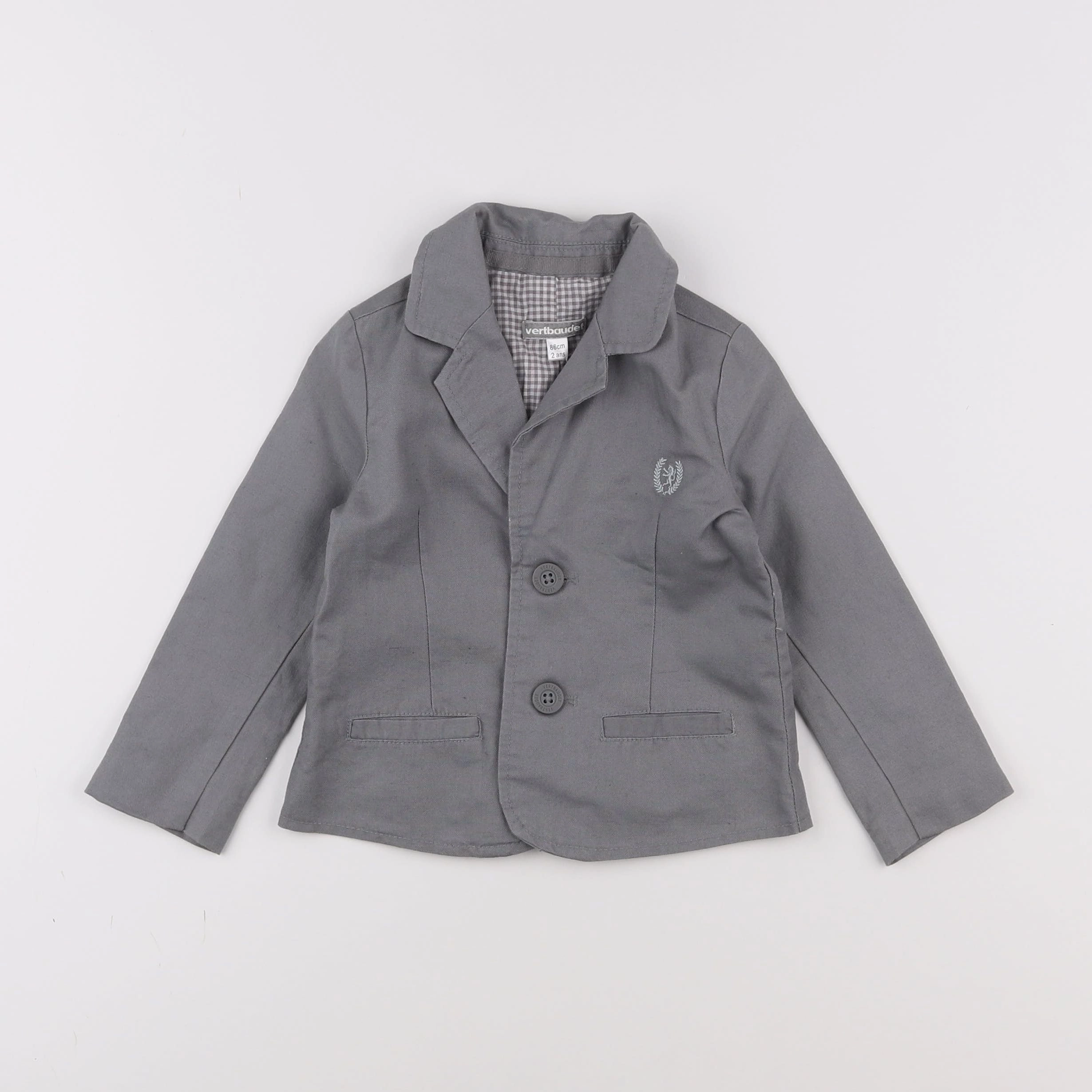 Vertbaudet - veste gris - 2 ans